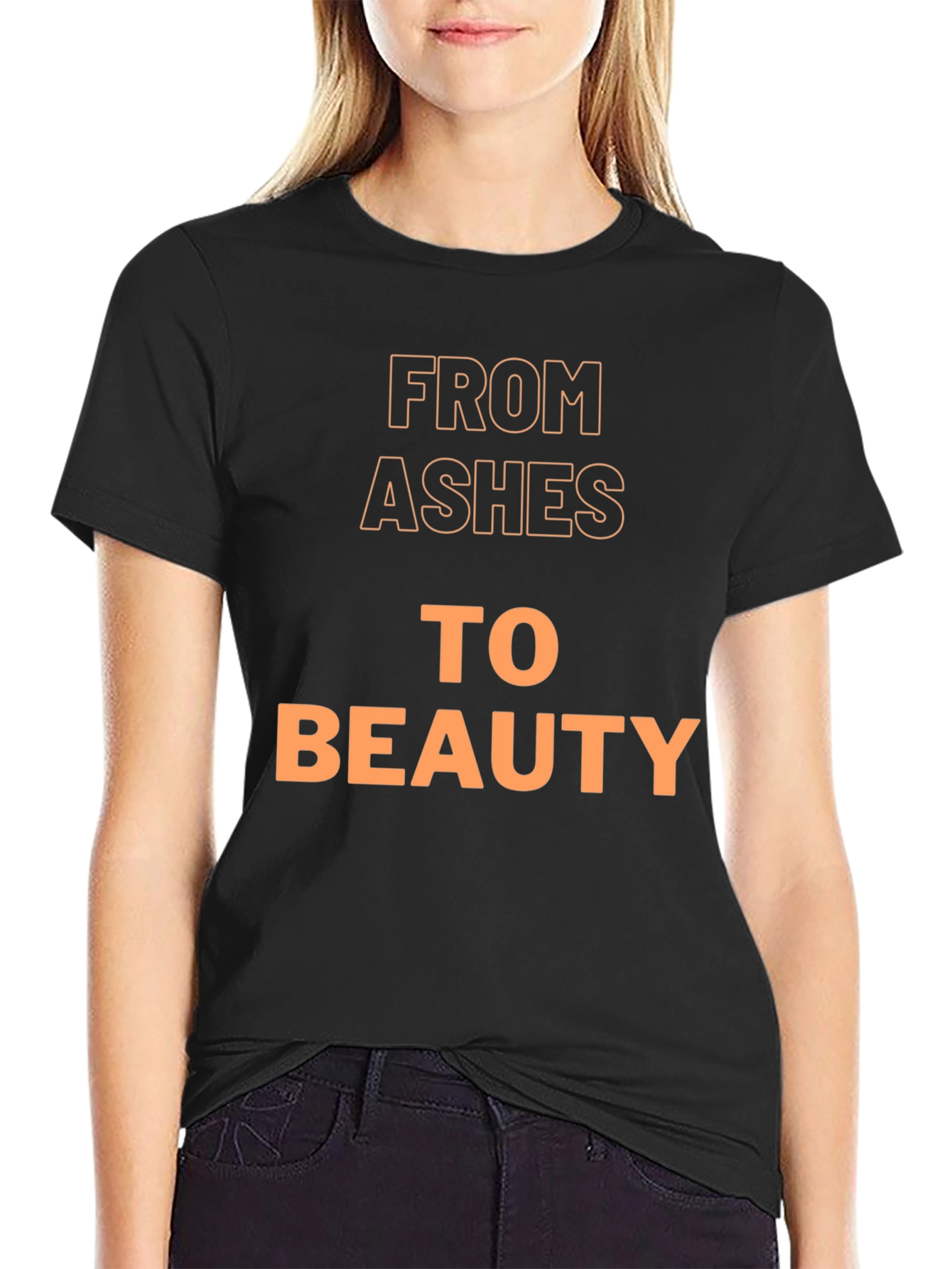 Black From Ashes To Beauty Black Graphic Tee view 2