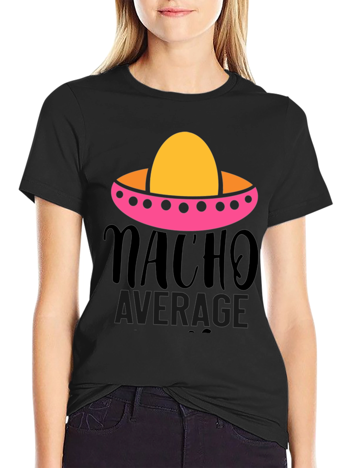 Black Nacho Average Graphic Tee - Funny Fiesta Shirt view 2