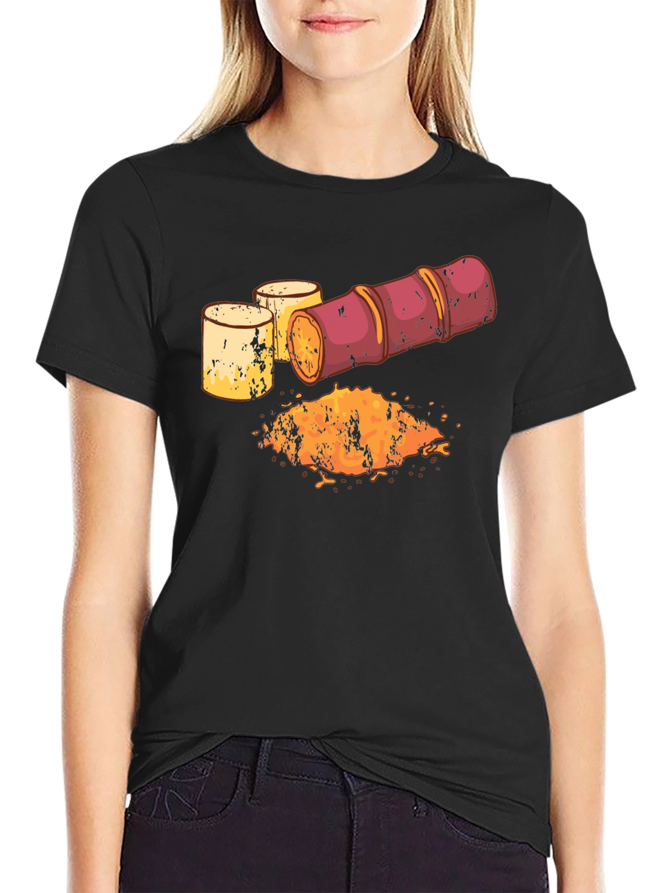 Black Sugar Cane Graphic Tee - Sweet Harvest Style! view 2
