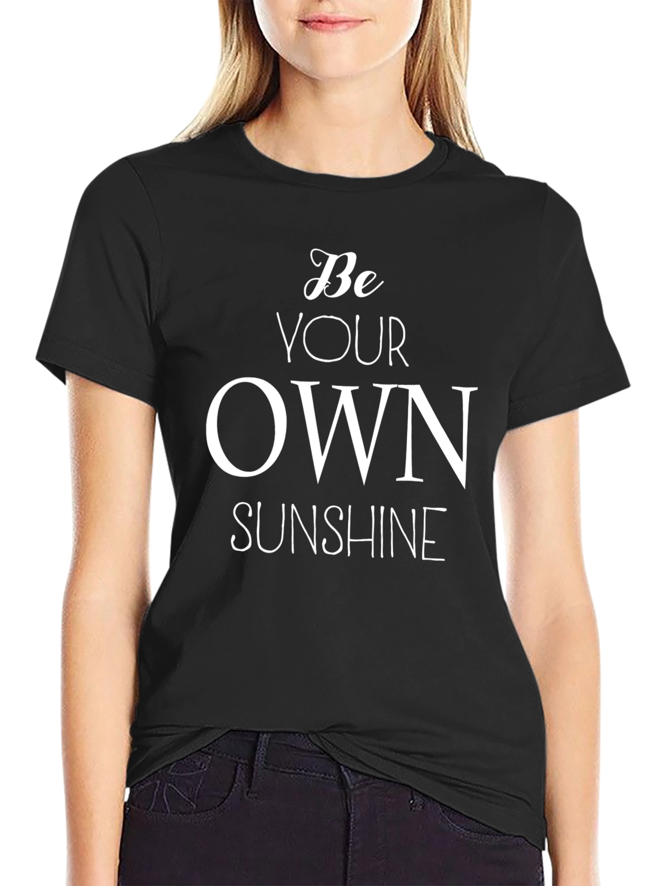 Black Be Your Own Sunshine Graphic Tee - Black view 2