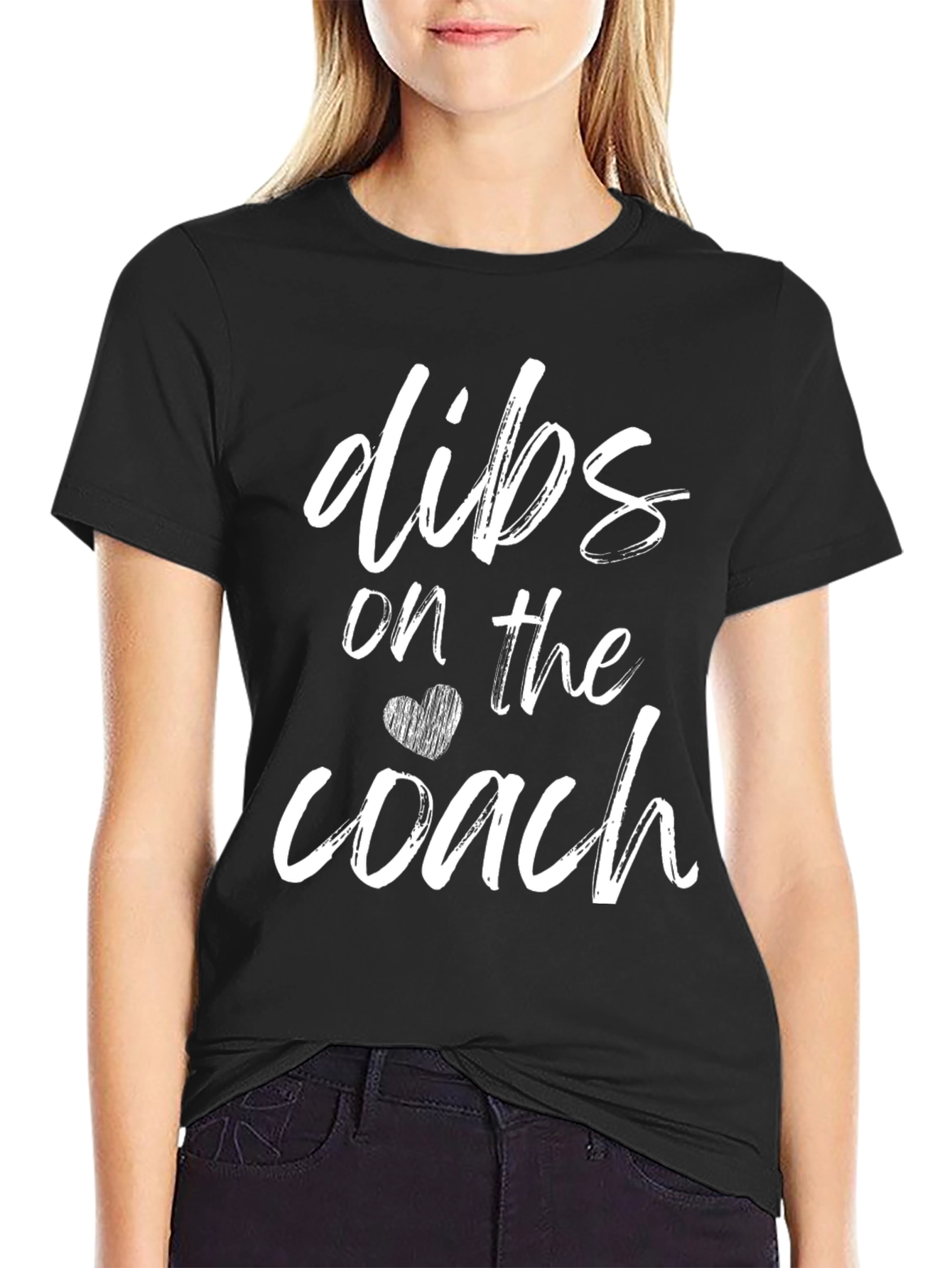 Black Dibs on the Coach T-Shirt - Funny Sports Fan Tee view 2