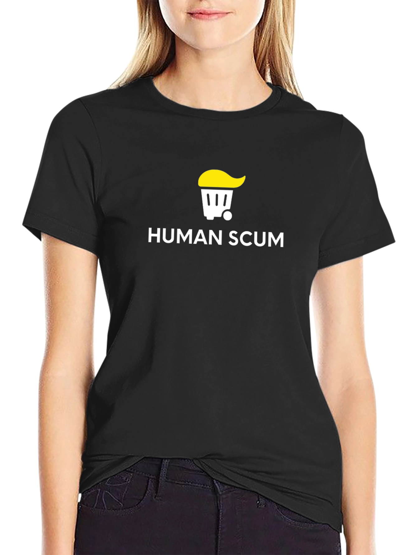 Black Human Scum Graphic Tee - Anti-Trump T-Shirt view 2