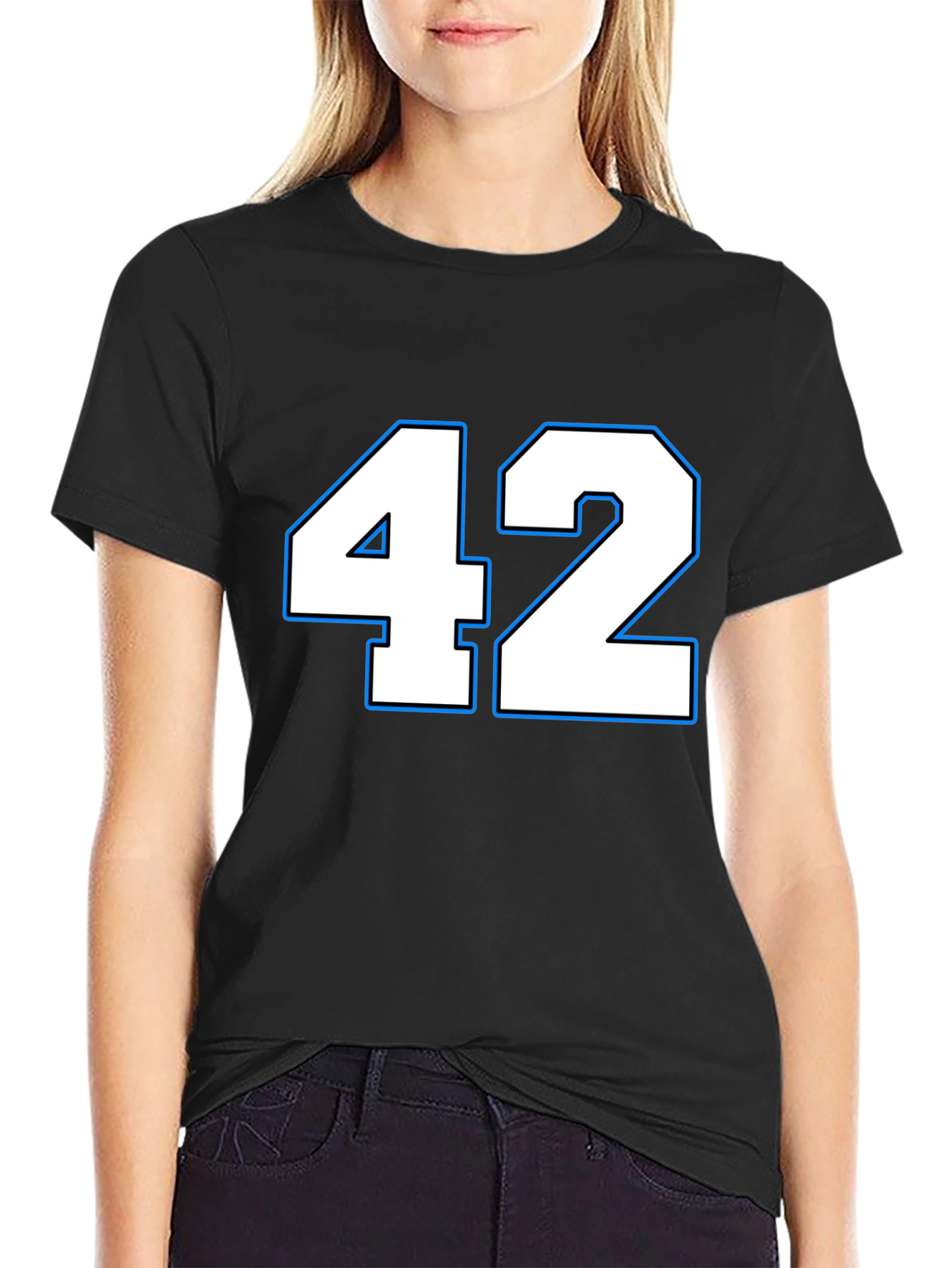 Black Number 42 Graphic Tee - Casual Style view 2