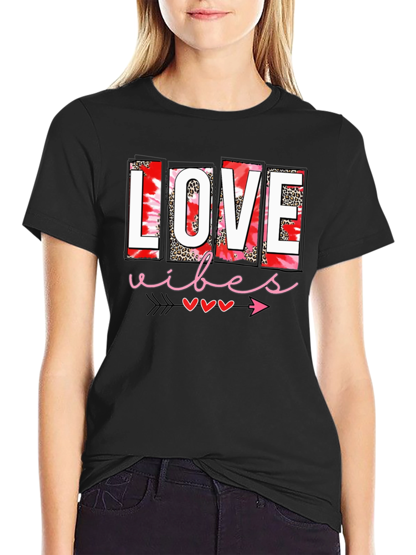 Black Love Vibes Valentine's Day Graphic Tee view 2