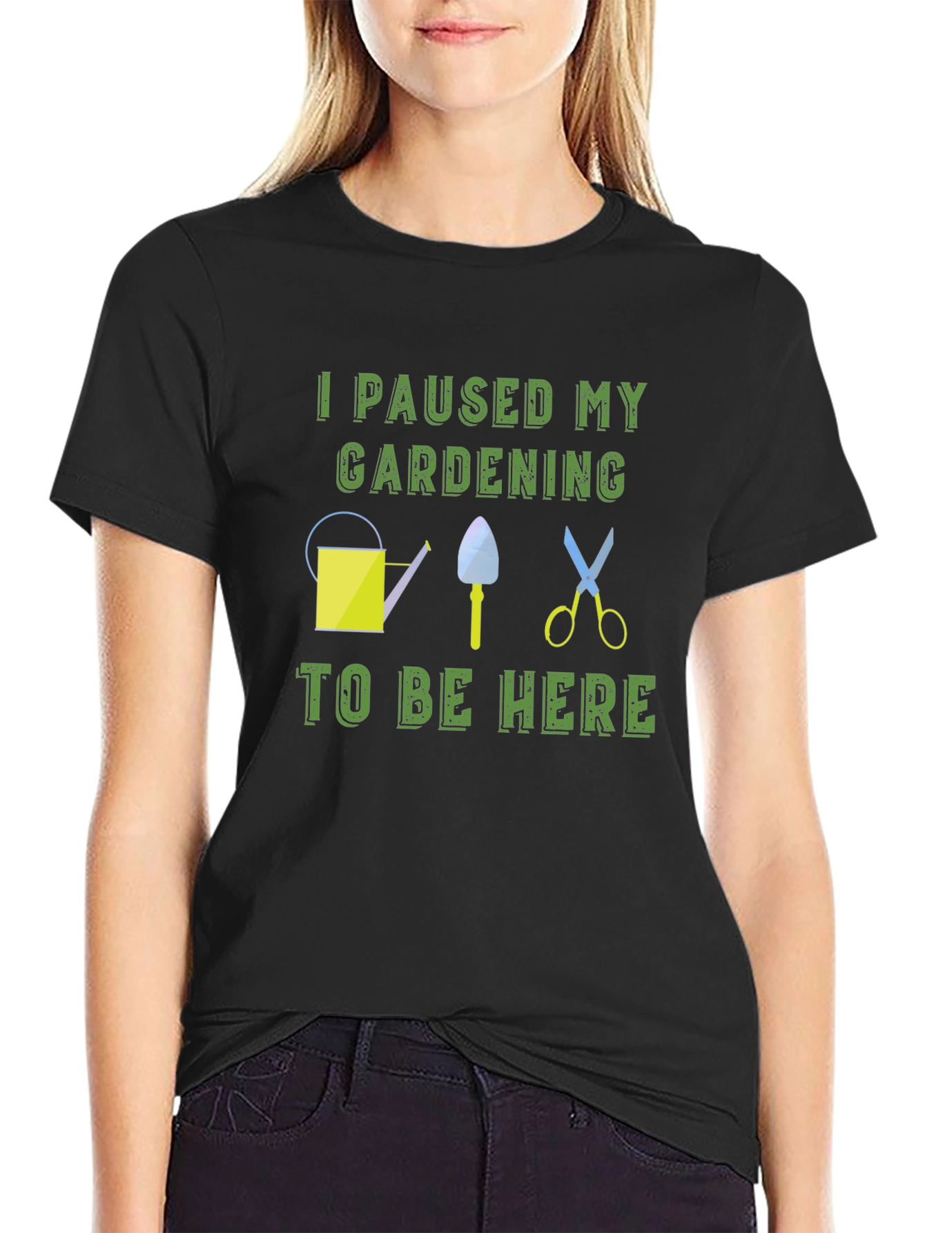 Black Gardening Humor T-Shirt view 2