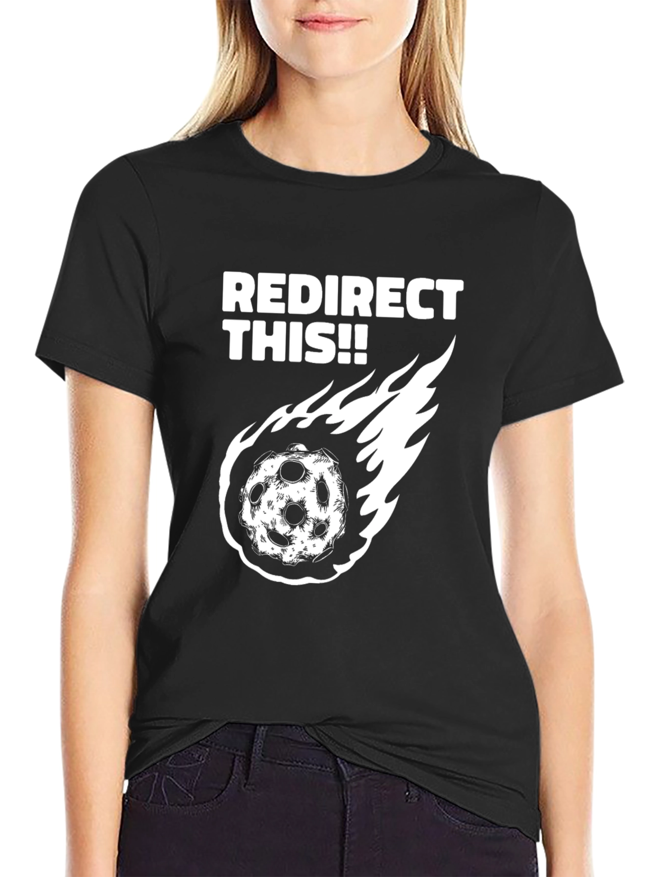 Black Redirect This Graphic Tee view 2