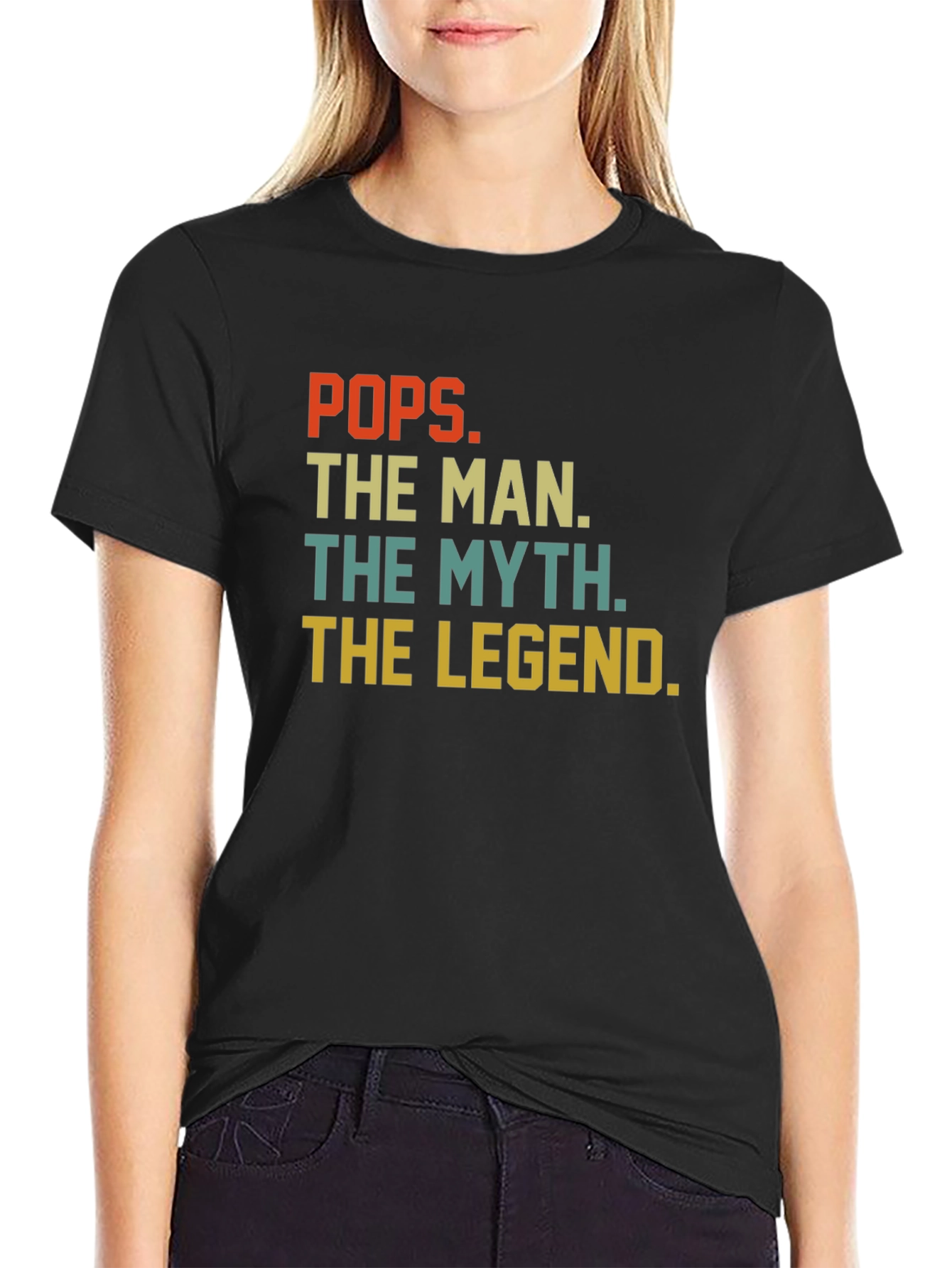 Black Pops The Man The Myth The Legend T-Shirt view 2
