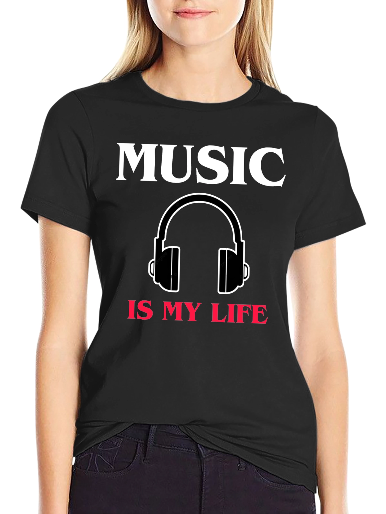 Black Music Is My Life T-Shirt | Musician Tee view 2
