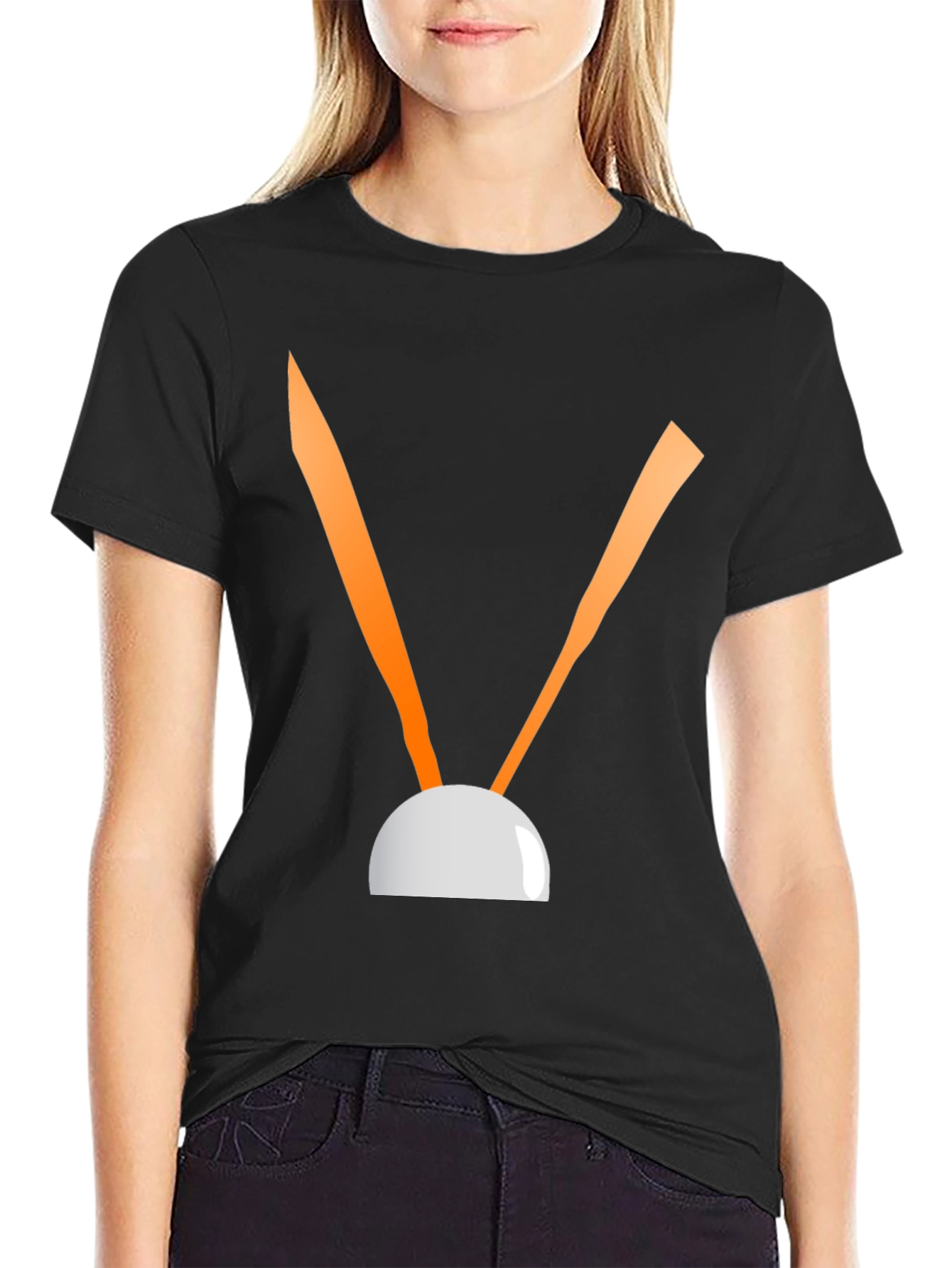 Black Abstract Graphic Black Tee view 2