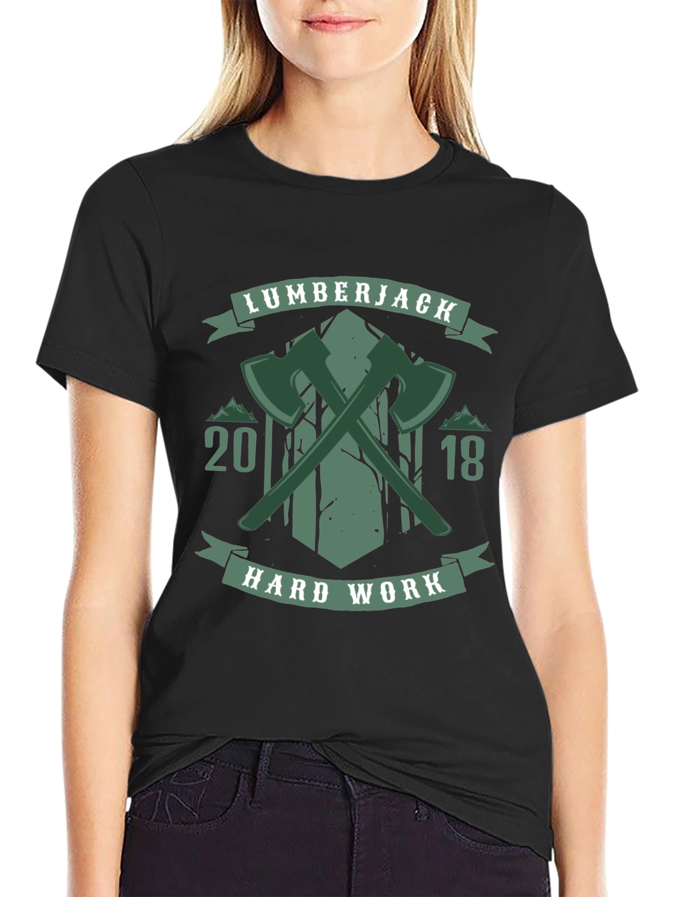 Black Lumberjack Hard Work 2018 Graphic T-Shirt view 2
