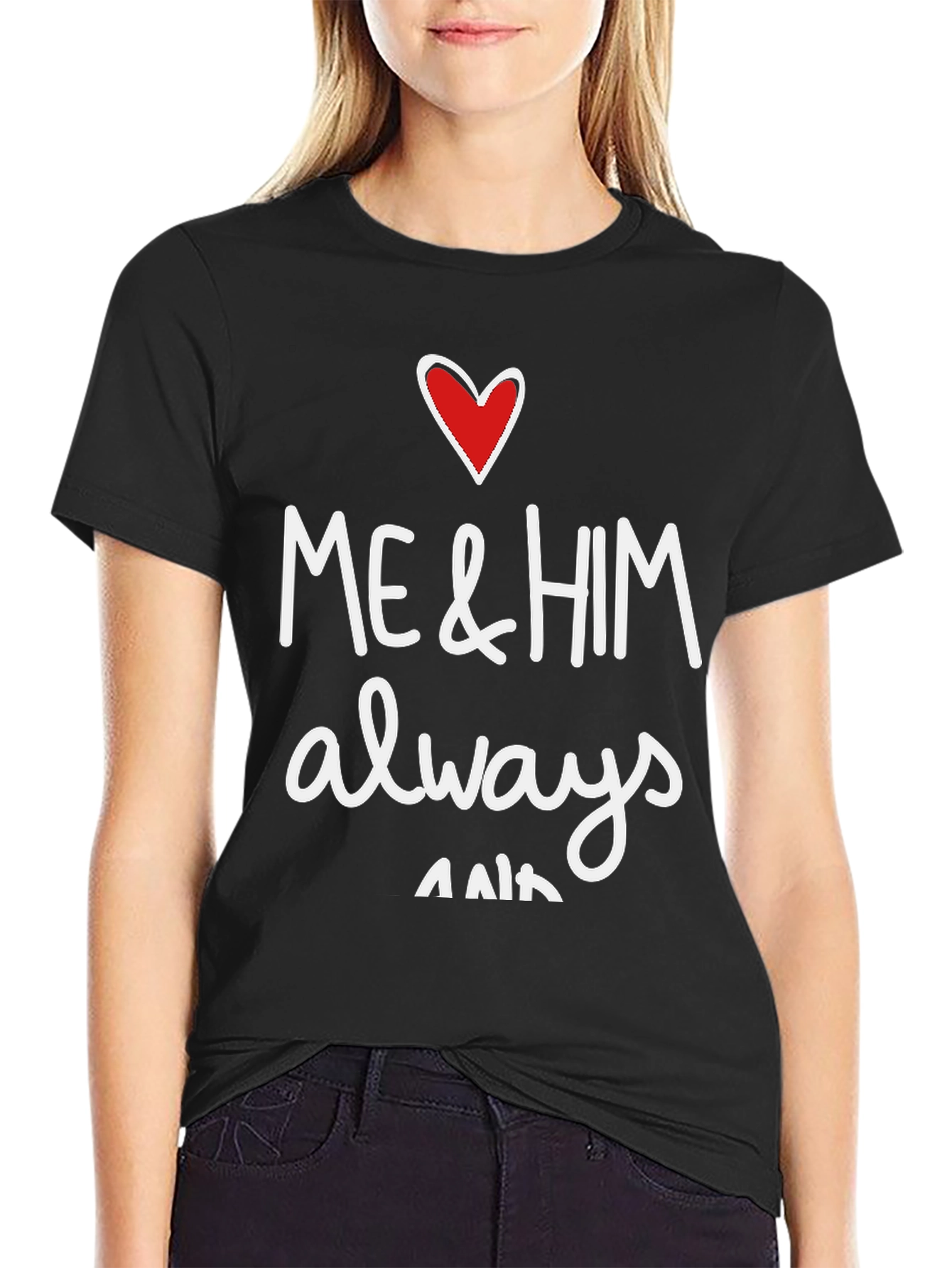 Black Me & Him Always & Forever Graphic Tee view 2