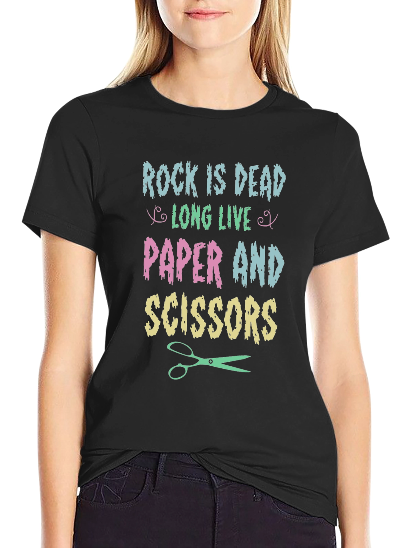 Black Rock is Dead T-Shirt - Paper Scissors Tee view 2