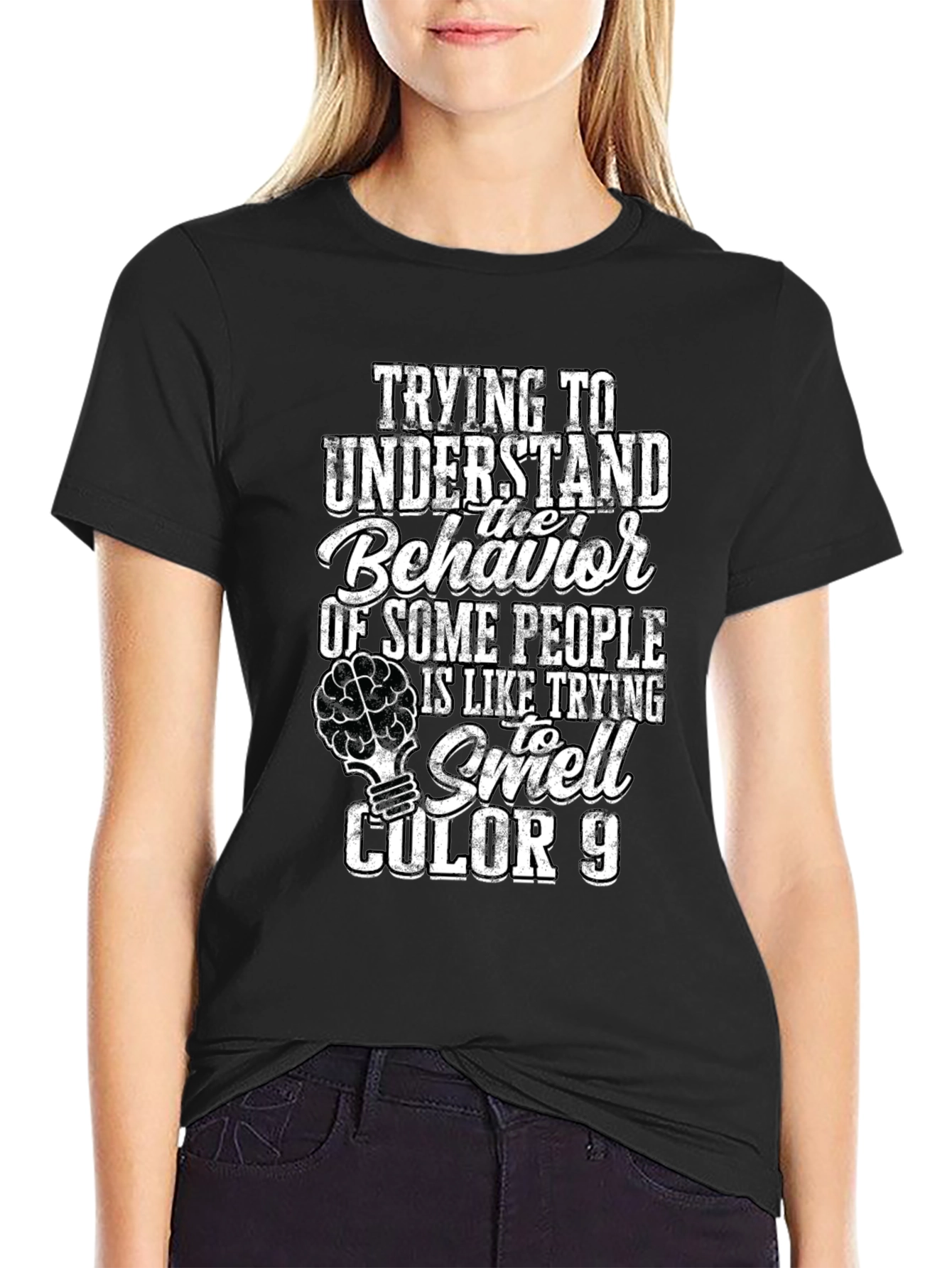 Black Trying to Understand Behavior T-Shirt view 2