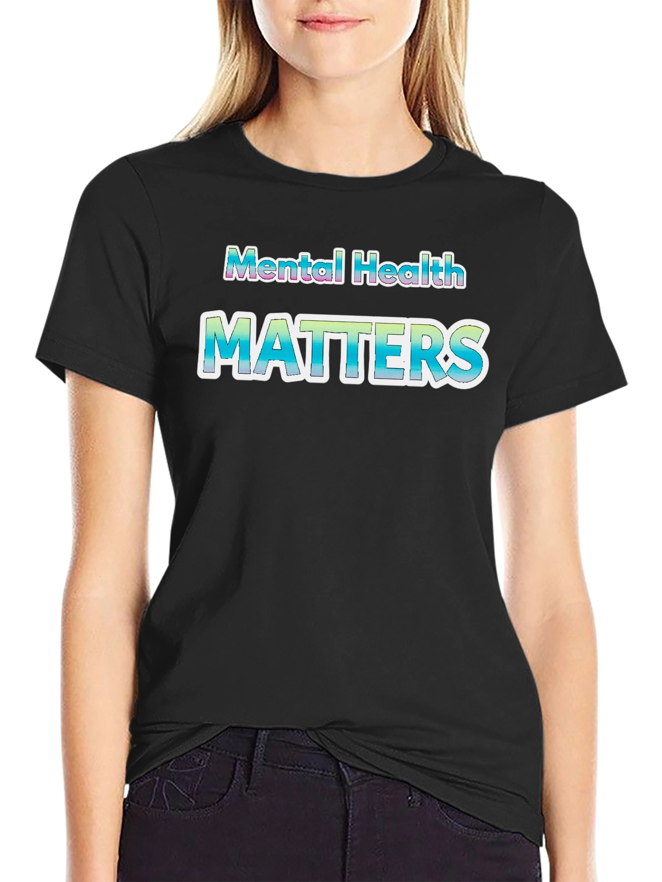Black Mental Health Matters Graphic Tee view 2