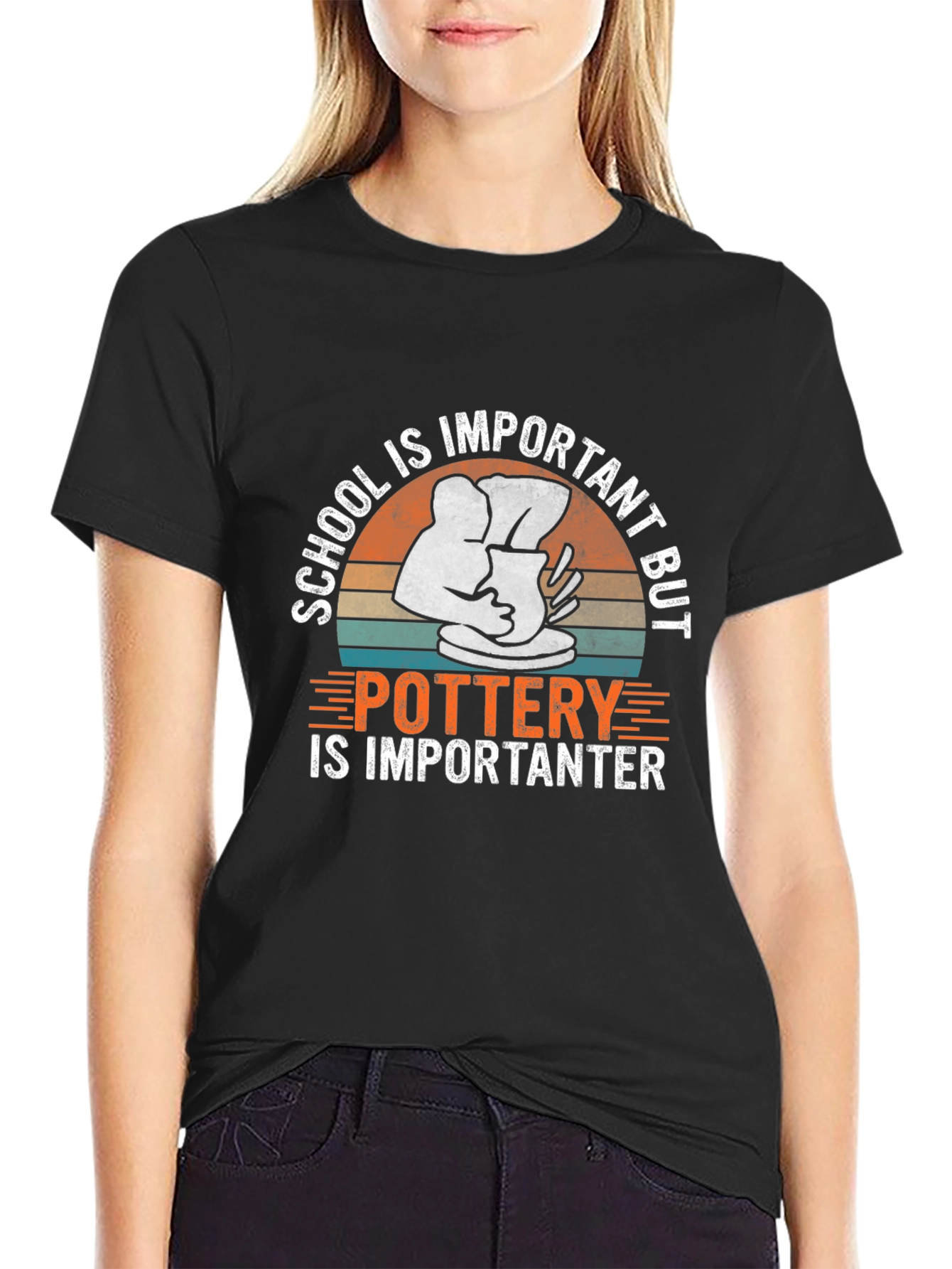 Black Pottery is Importanter T-Shirt view 2