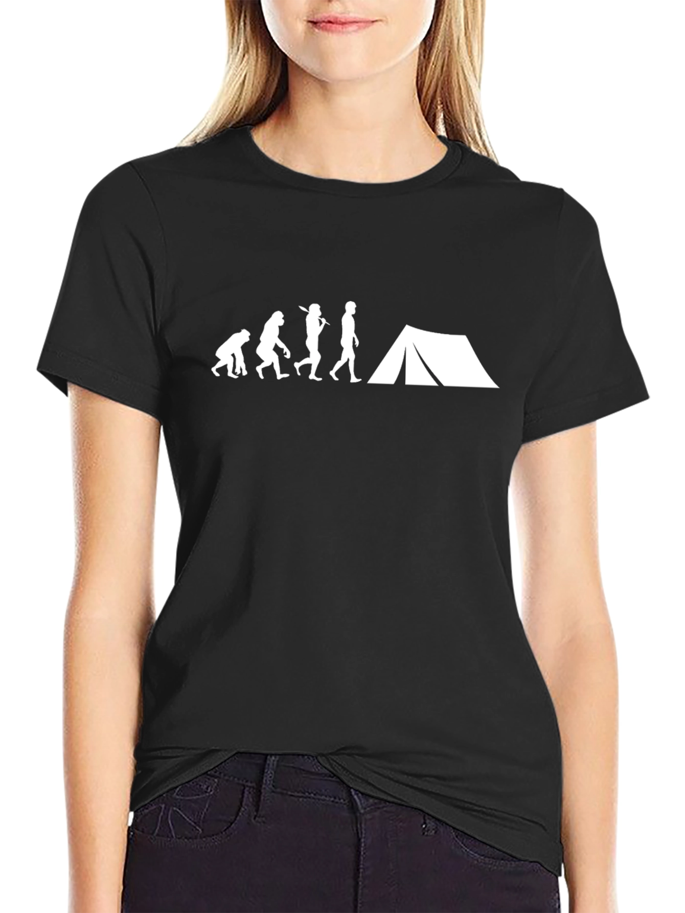 Black Evolution of Camping T-Shirt - Black view 2