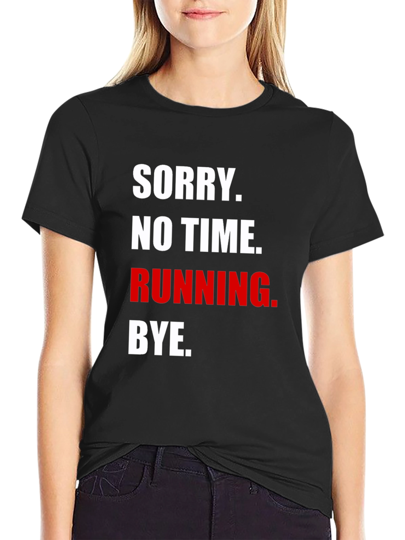 Black Running Excuse Graphic Tee view 2