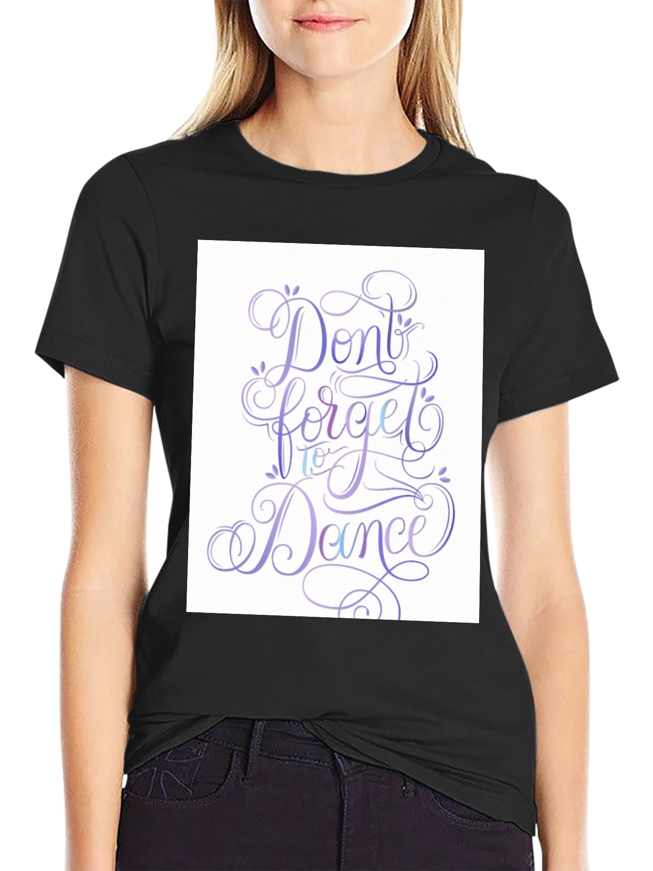 Black Don't Forget To Dance Graphic T-Shirt view 2