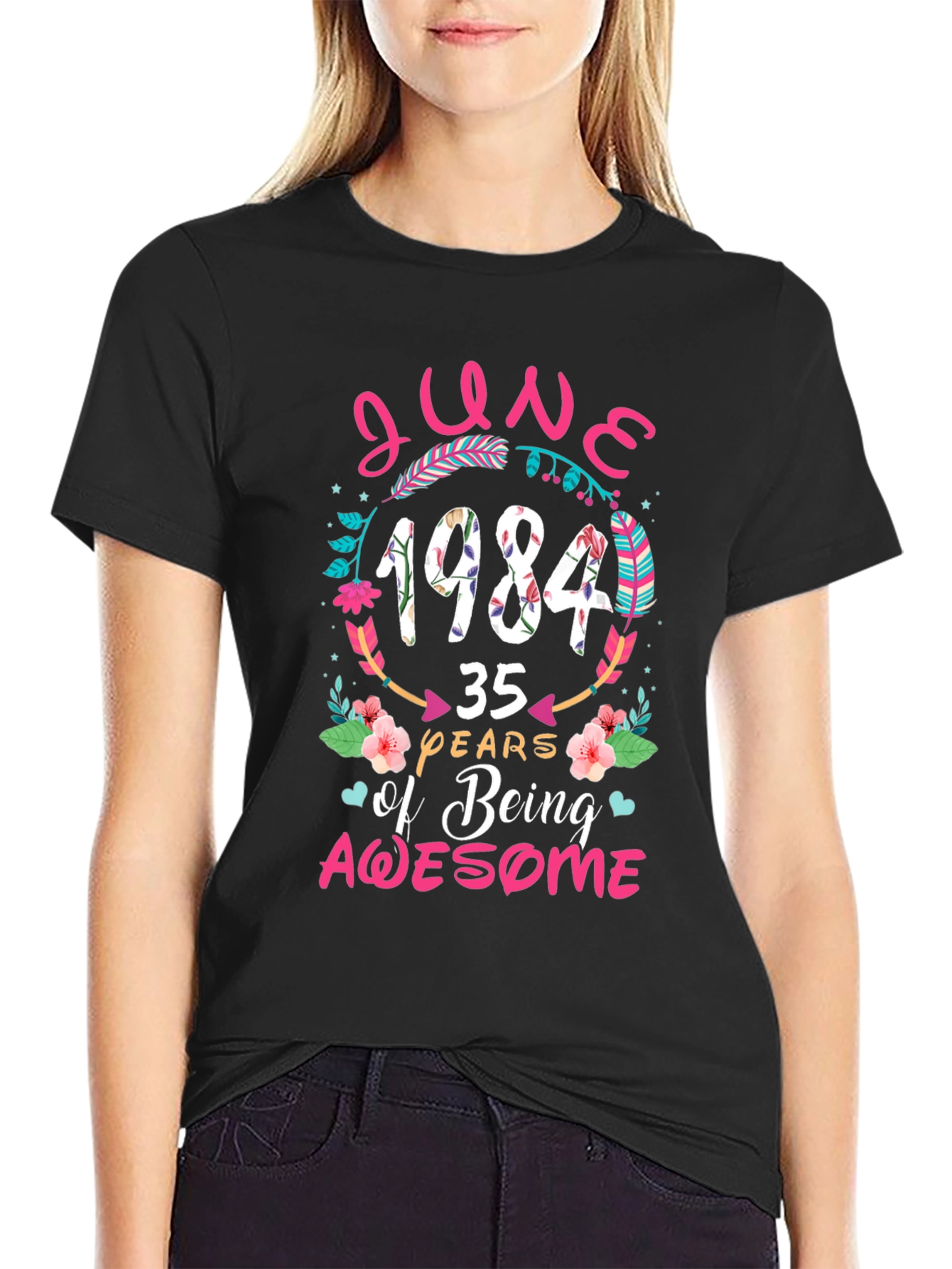 Black June 1984 35 Years of Being Awesome Tee view 2