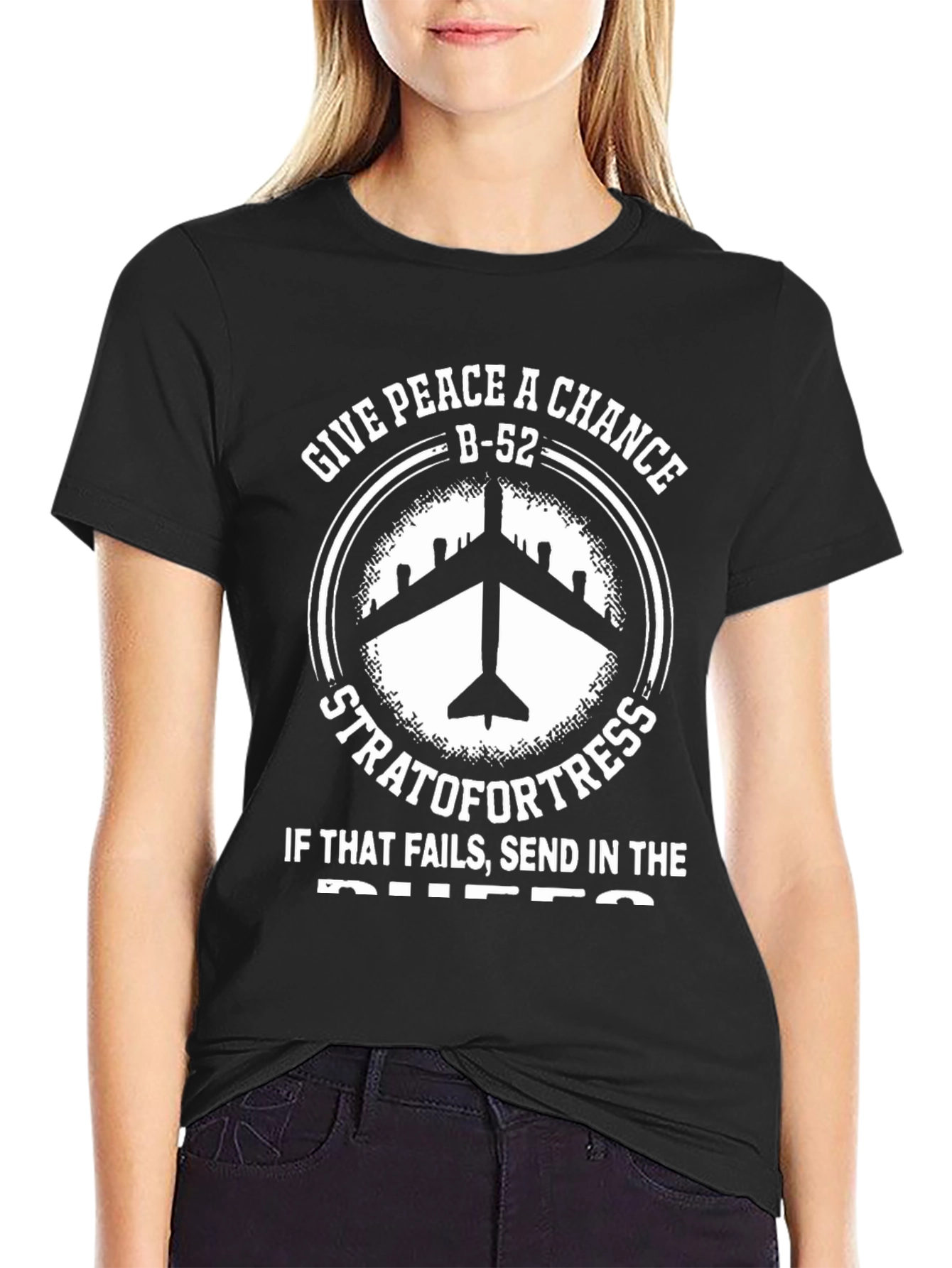 B-52 Stratofortress Graphic T-Shirt - Give Peace A Chance - 2
