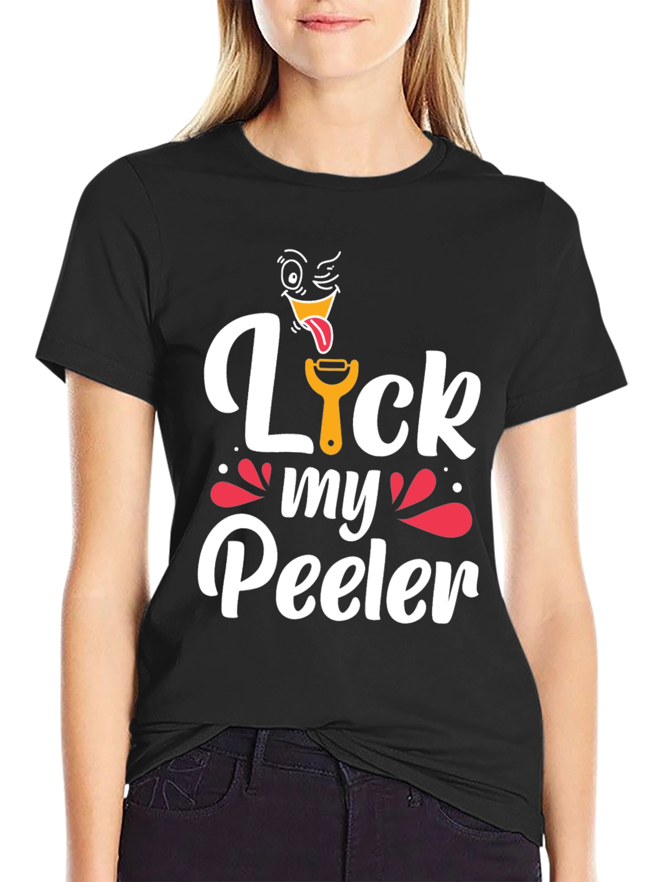 Black Lick My Peeler Graphic T-Shirt view 2