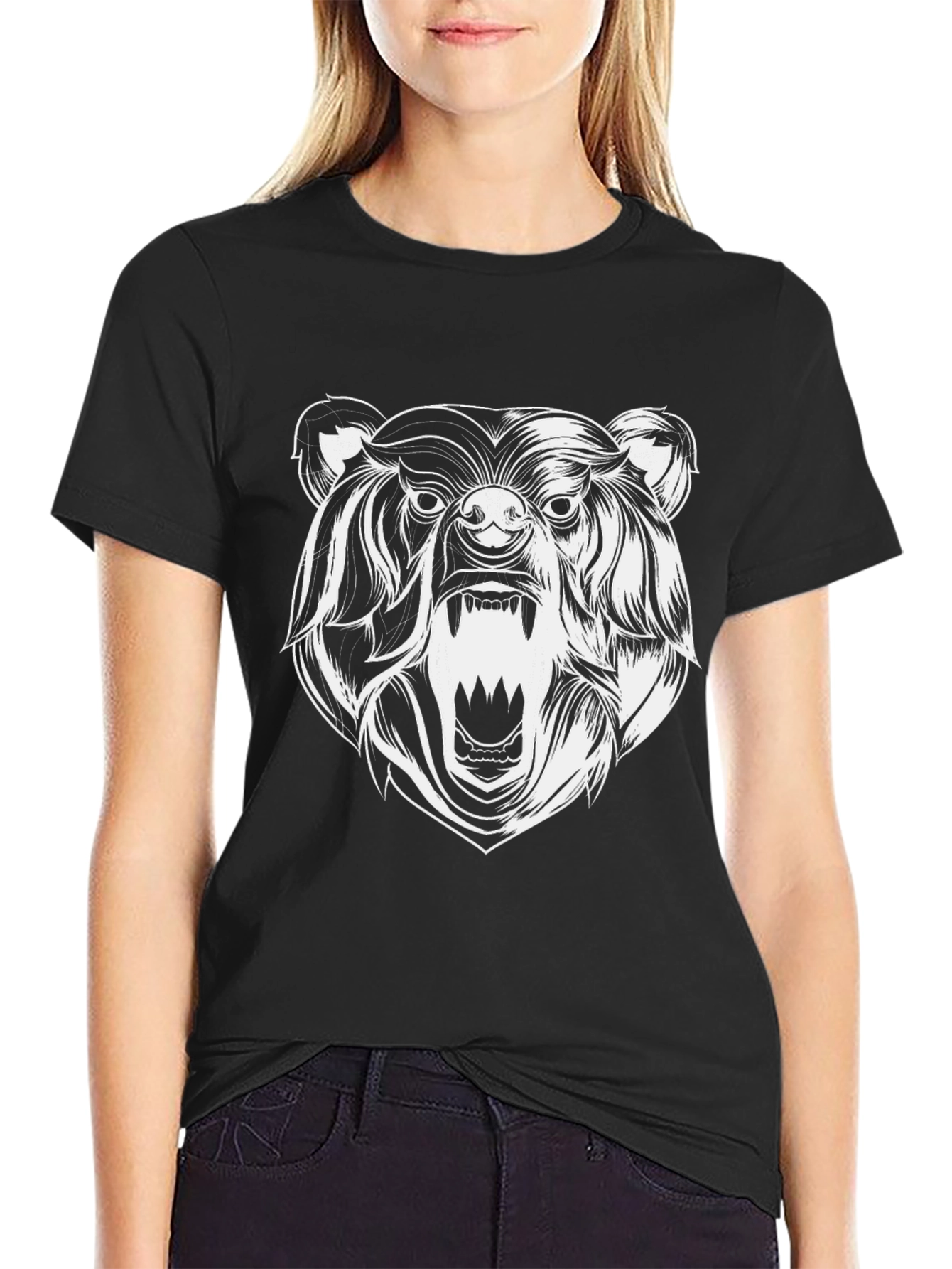 Black Black Bear Graphic Tee - Men's Crew Neck T-Shirt view 2