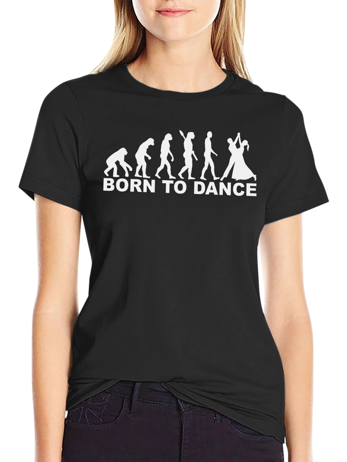 Black Born To Dance Evolution Graphic Tee view 2