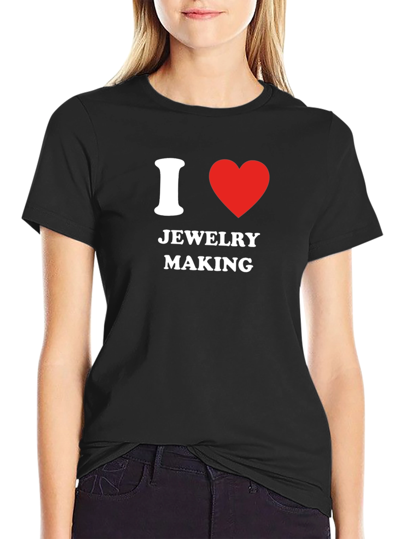Black I Love Jewelry Making T-Shirt - Novelty Gift view 2