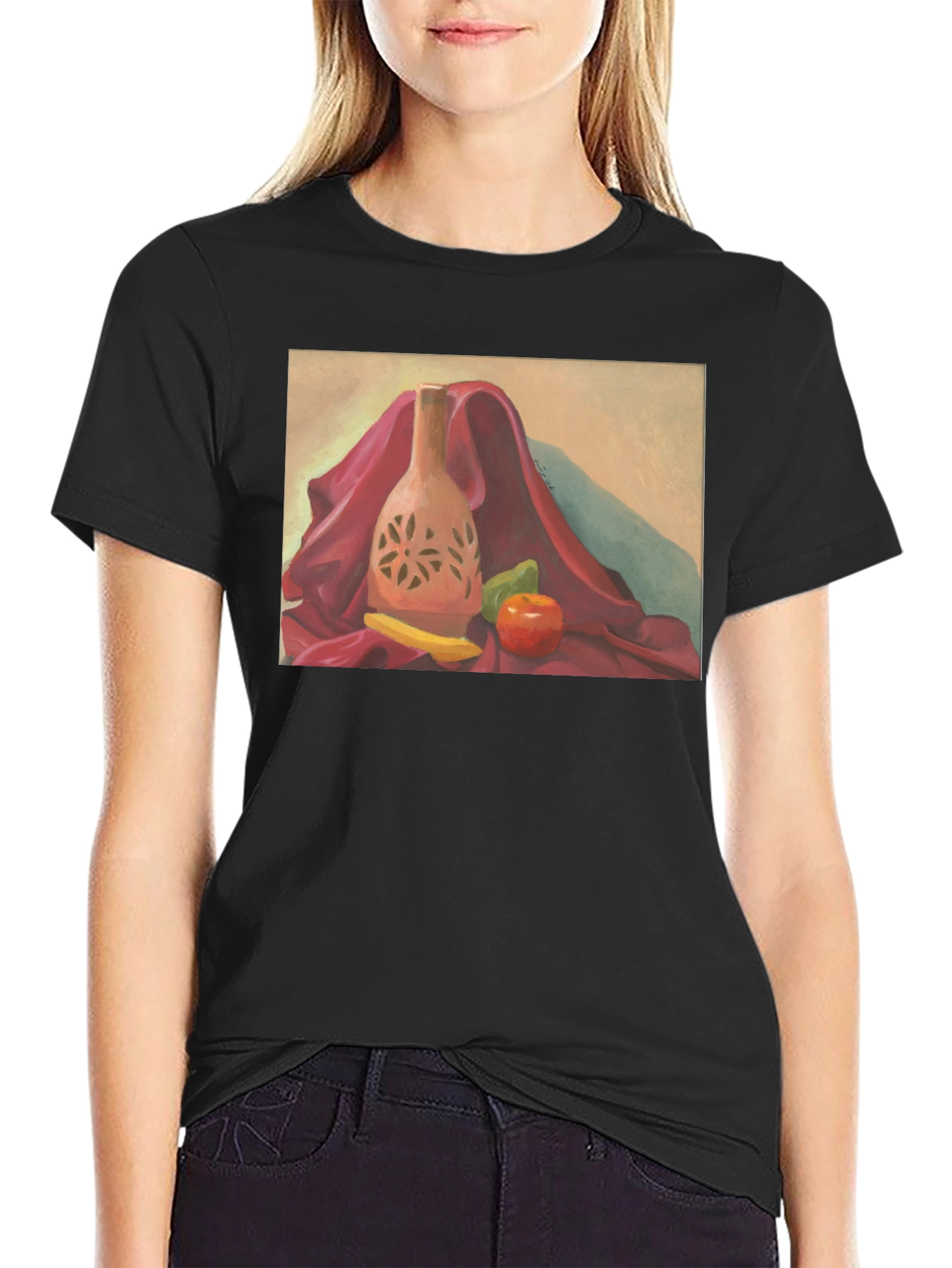 Black Still Life Art T-Shirt view 2