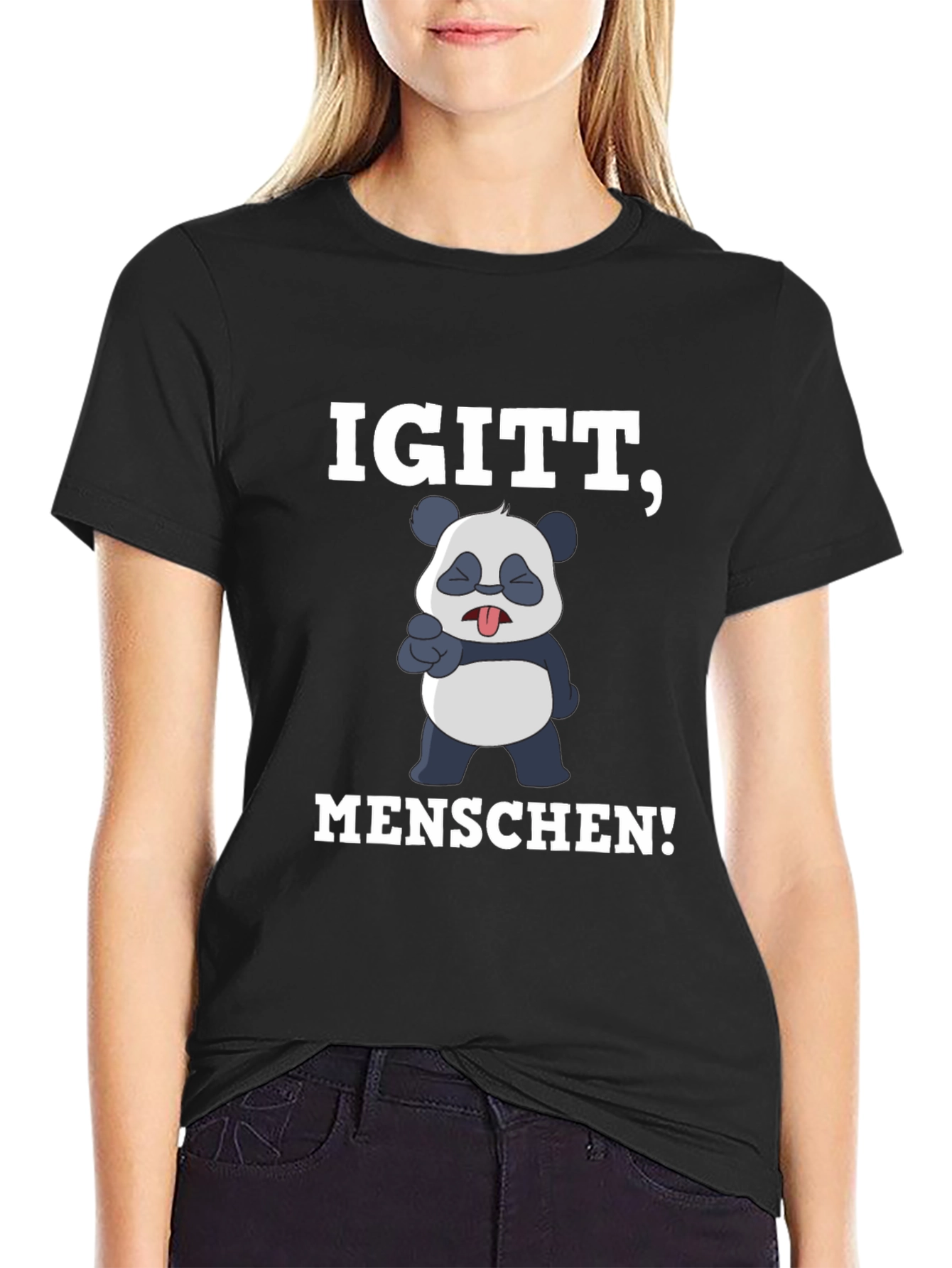 Black Igiitt, Menschen! Panda Graphic T-Shirt view 2