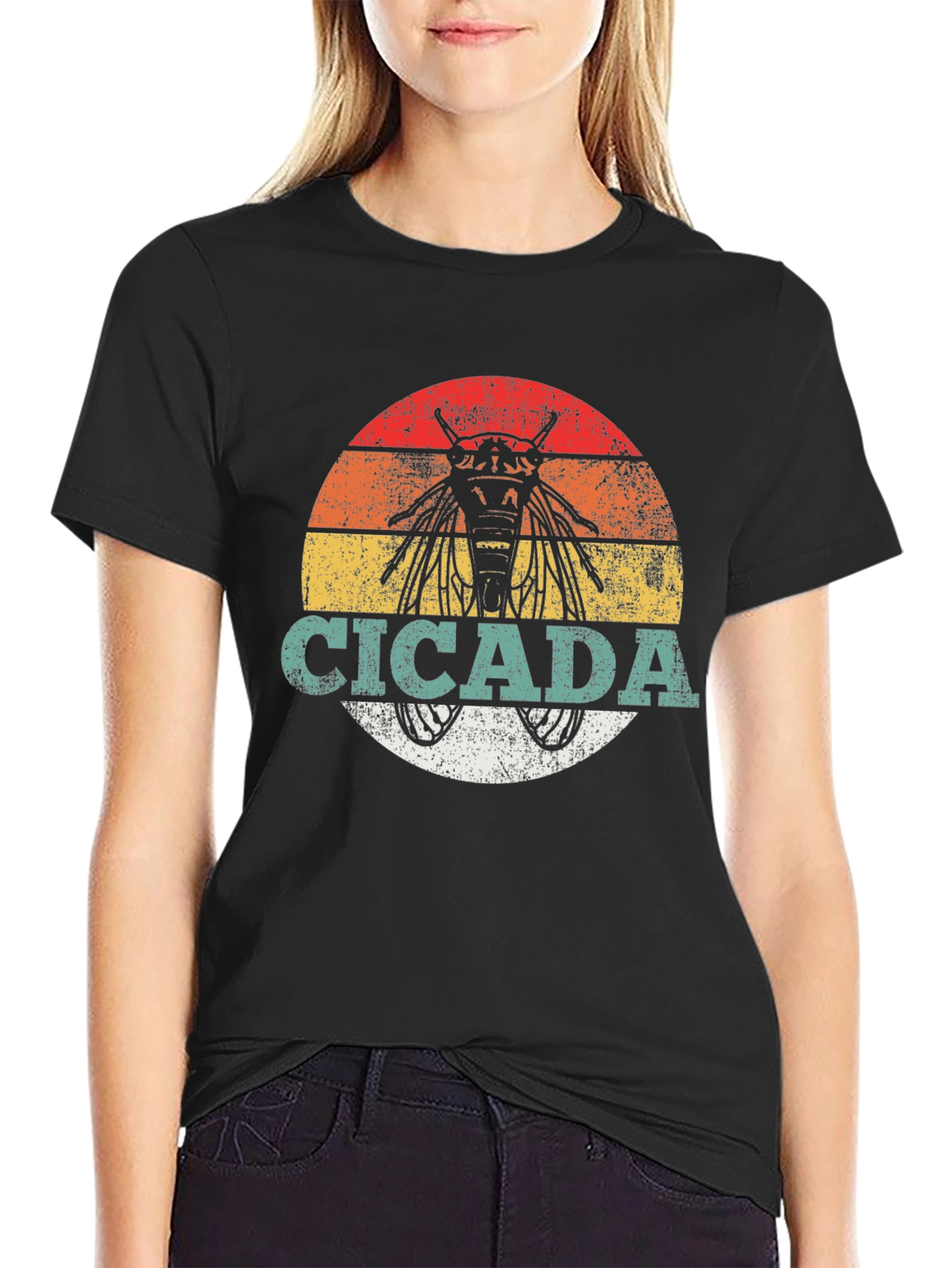 Cicada Insect Graphic T-Shirt - Retro Style - 2