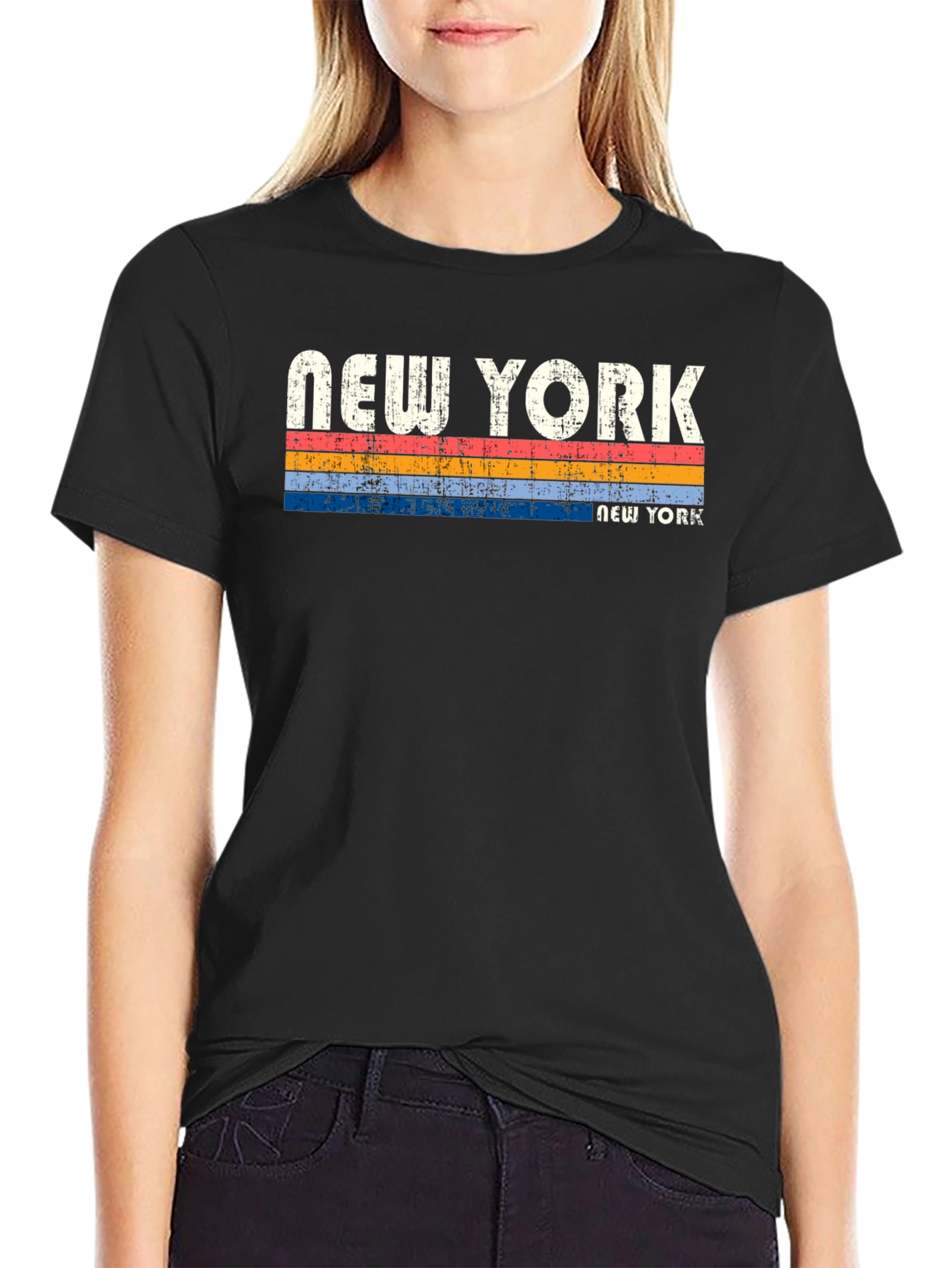 Black Vintage New York T-Shirt view 2