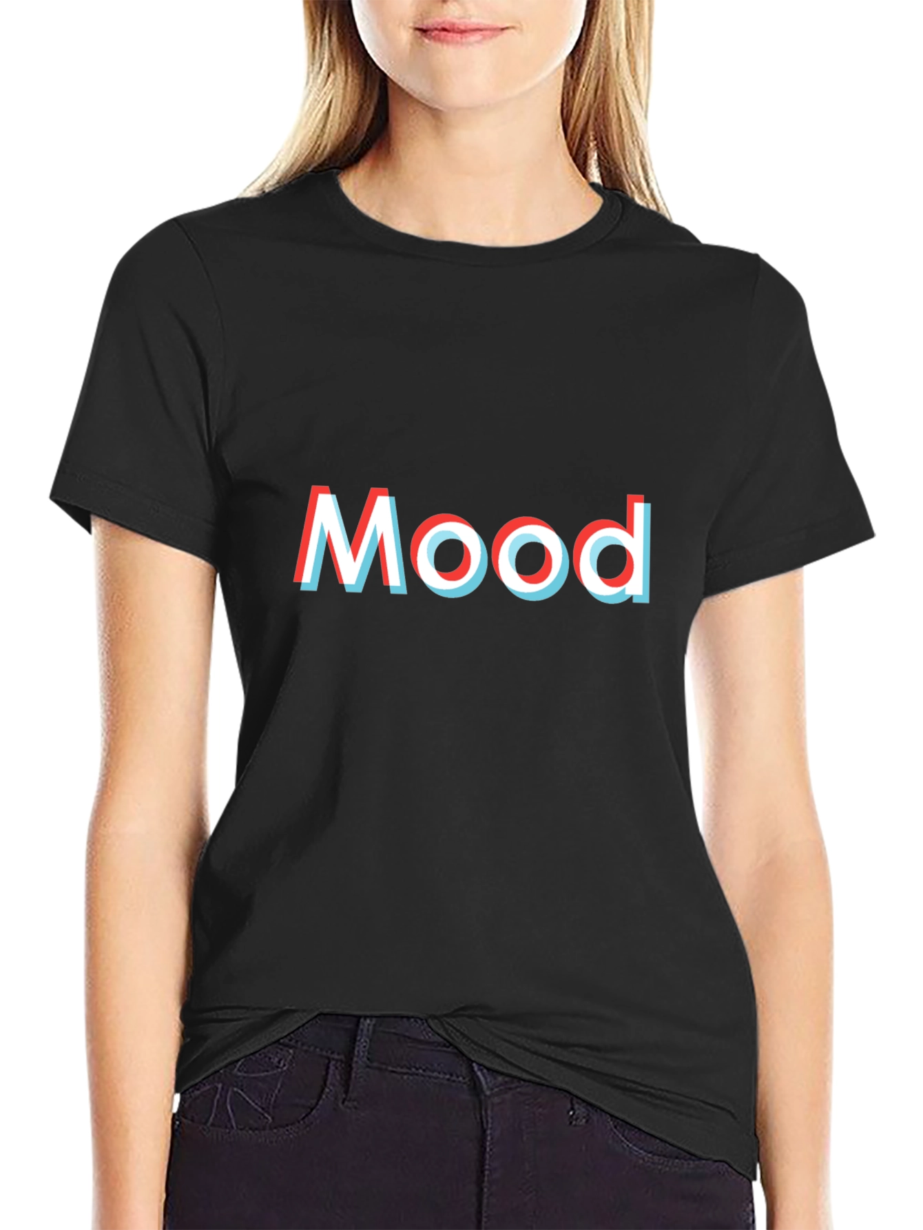 Black Mood T-Shirt - Trendy Graphic Tee for Casual Wear view 2