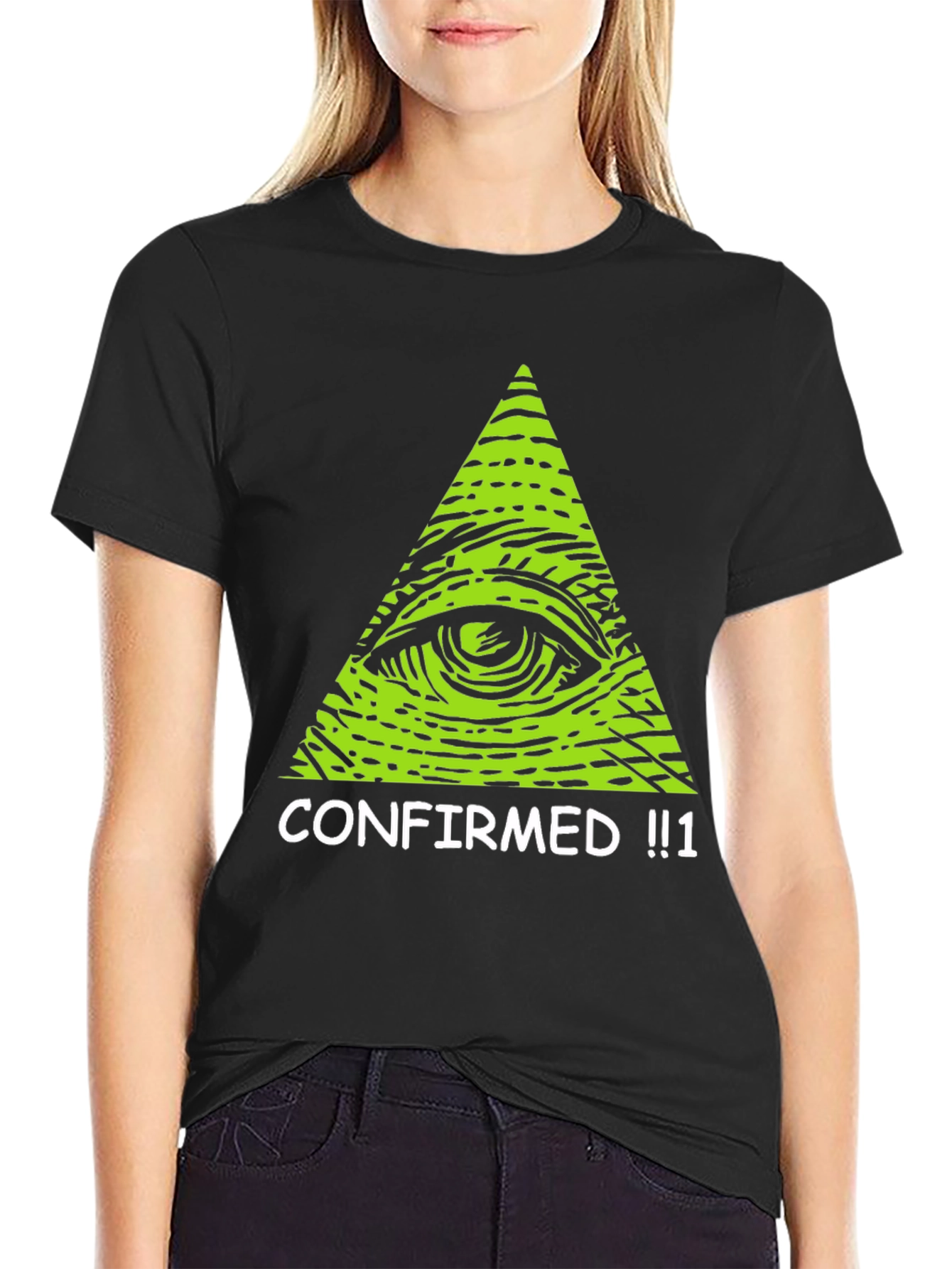 Black Illuminati Eye T-Shirt - Confirmed! Conspiracy Tee view 2