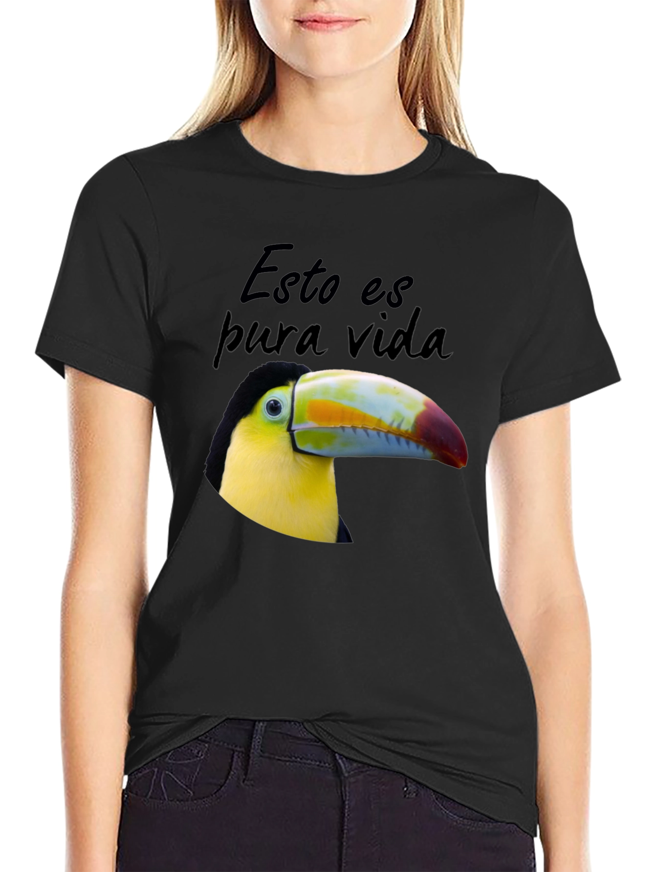 Black Pura Vida Toucan T-Shirt view 2