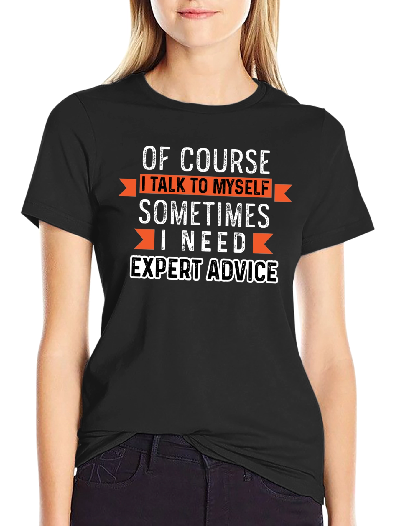 Black Expert Advice T-Shirt - Funny Sarcastic Tee view 2