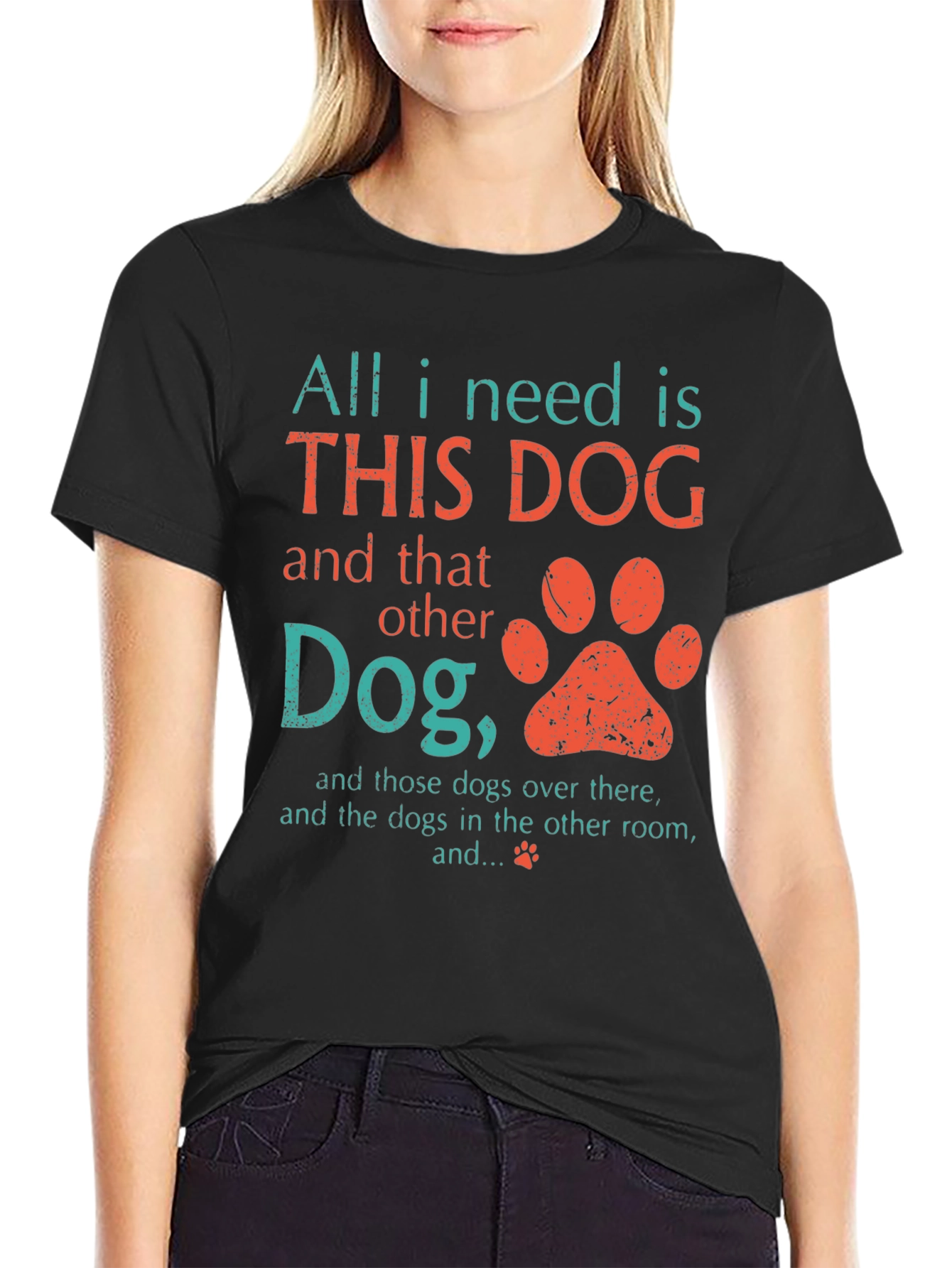 Black All I Need Is This Dog T-Shirt view 2