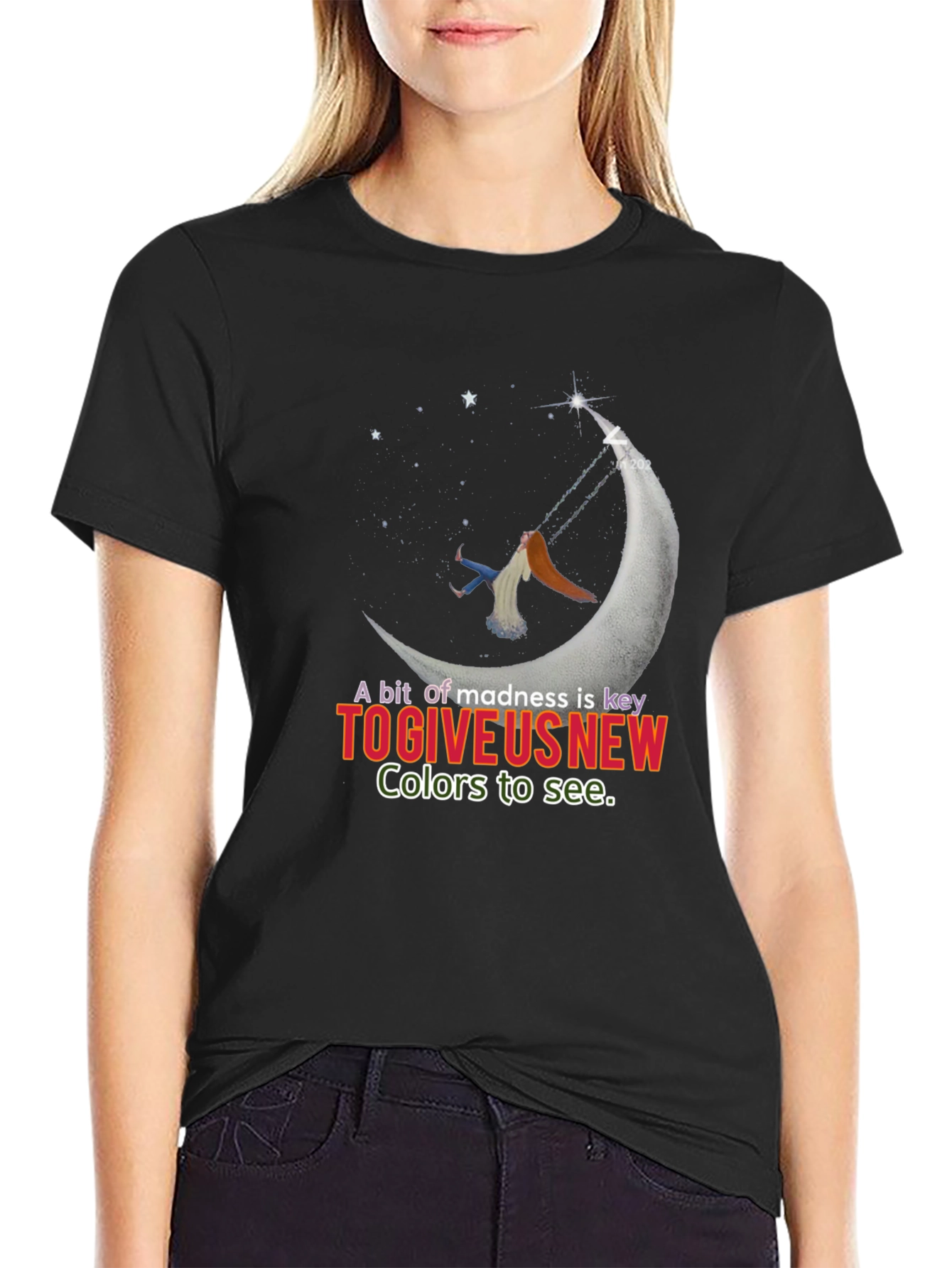 Black Madness is Key Graphic Tee - Unisex Black Cotton T-Shirt view 2