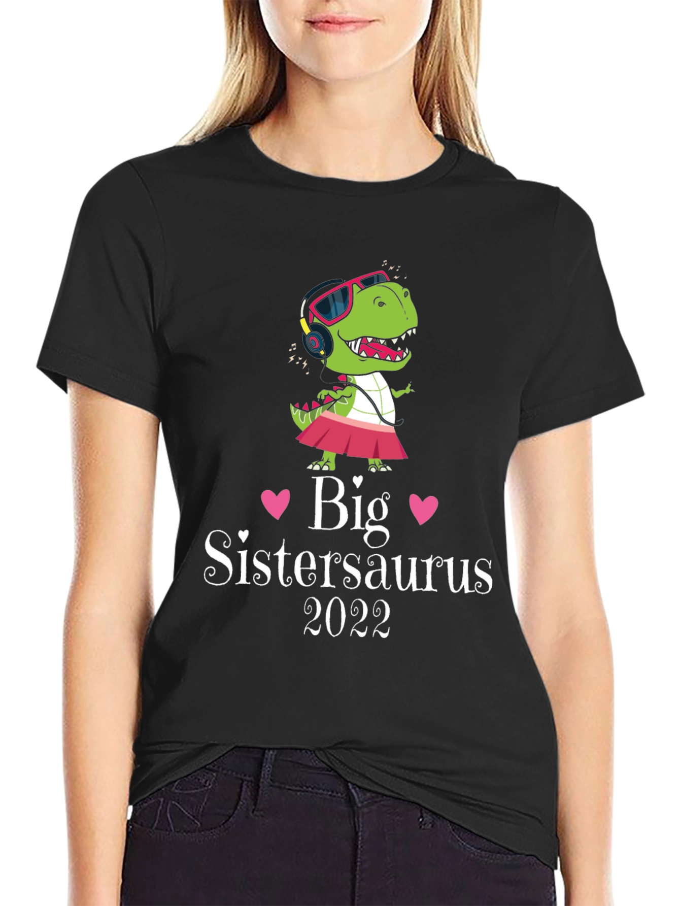 Black Big Sistersaurus 2022 T-Shirt view 2