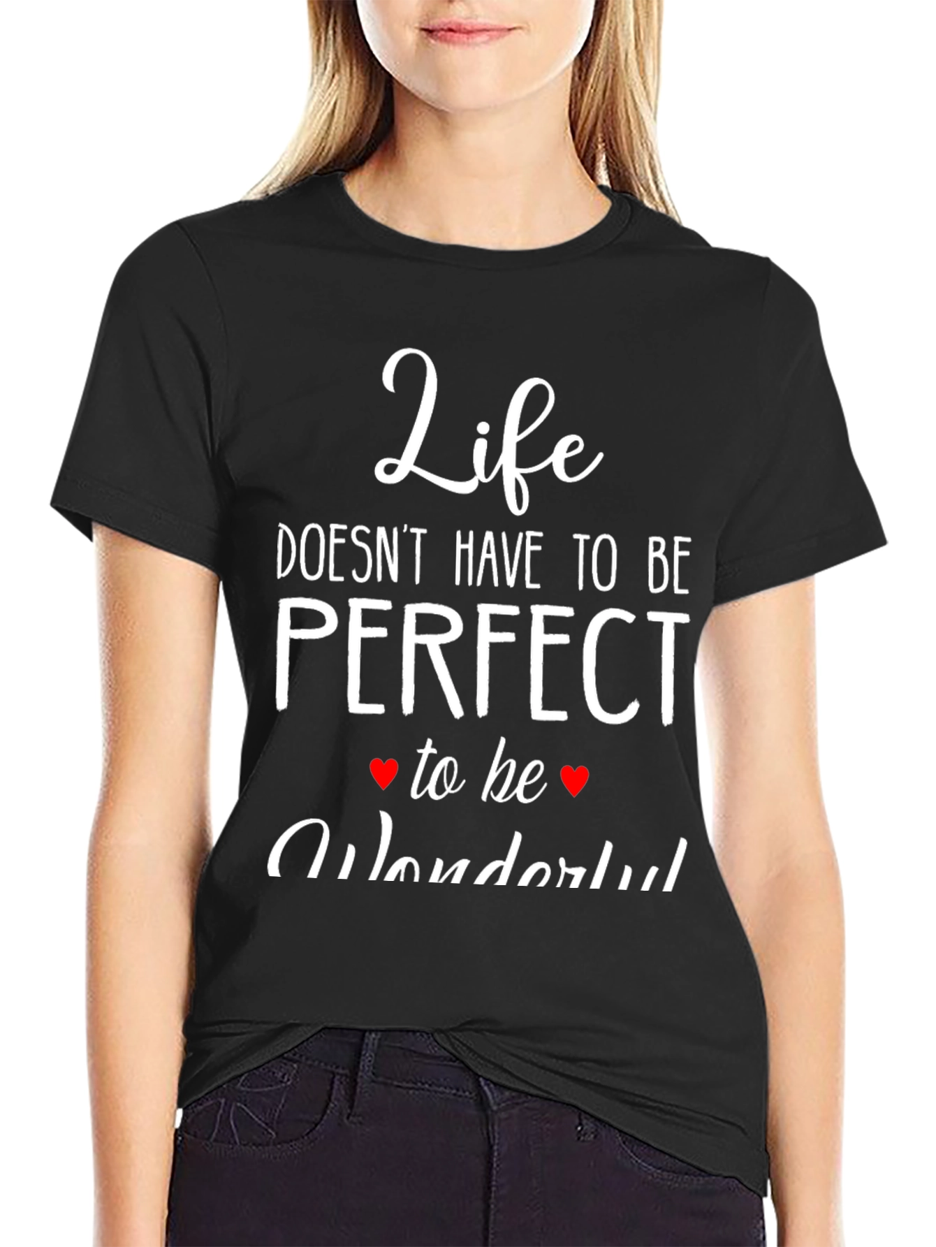 Black Life Doesn't Have to be Perfect T-Shirt view 2