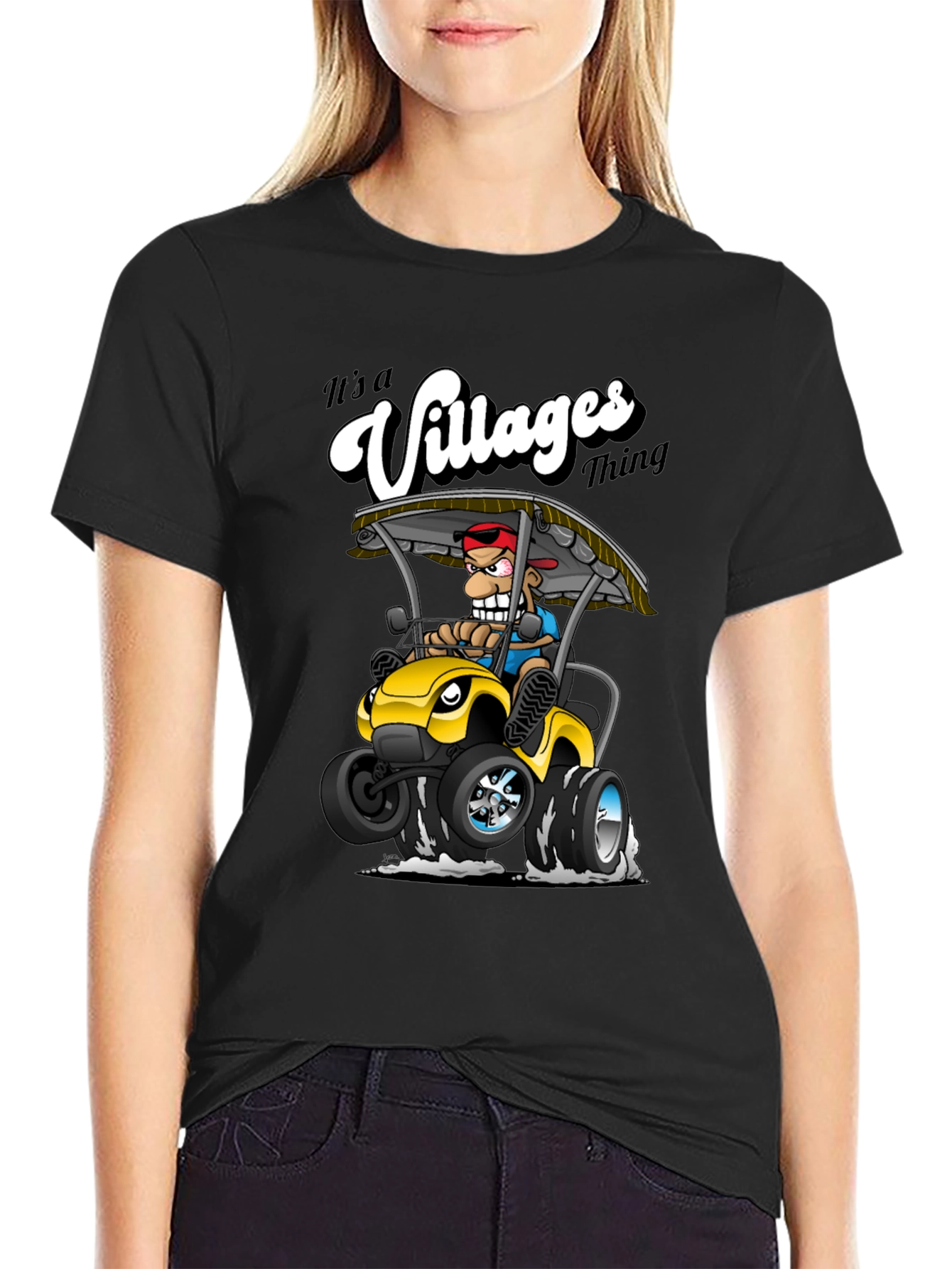 Black It's a Villages Thing Black T-Shirt view 2
