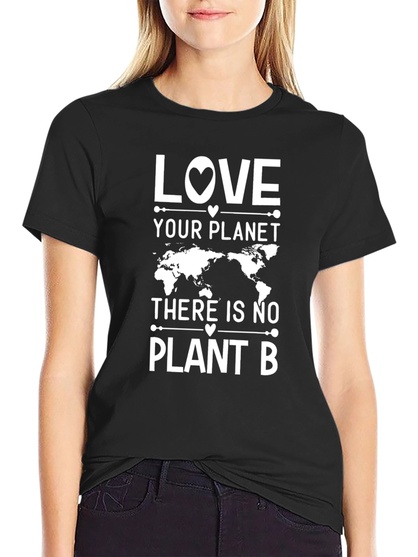 Black Love Your Planet T-Shirt - No Planet B - Earth Day Tee view 2