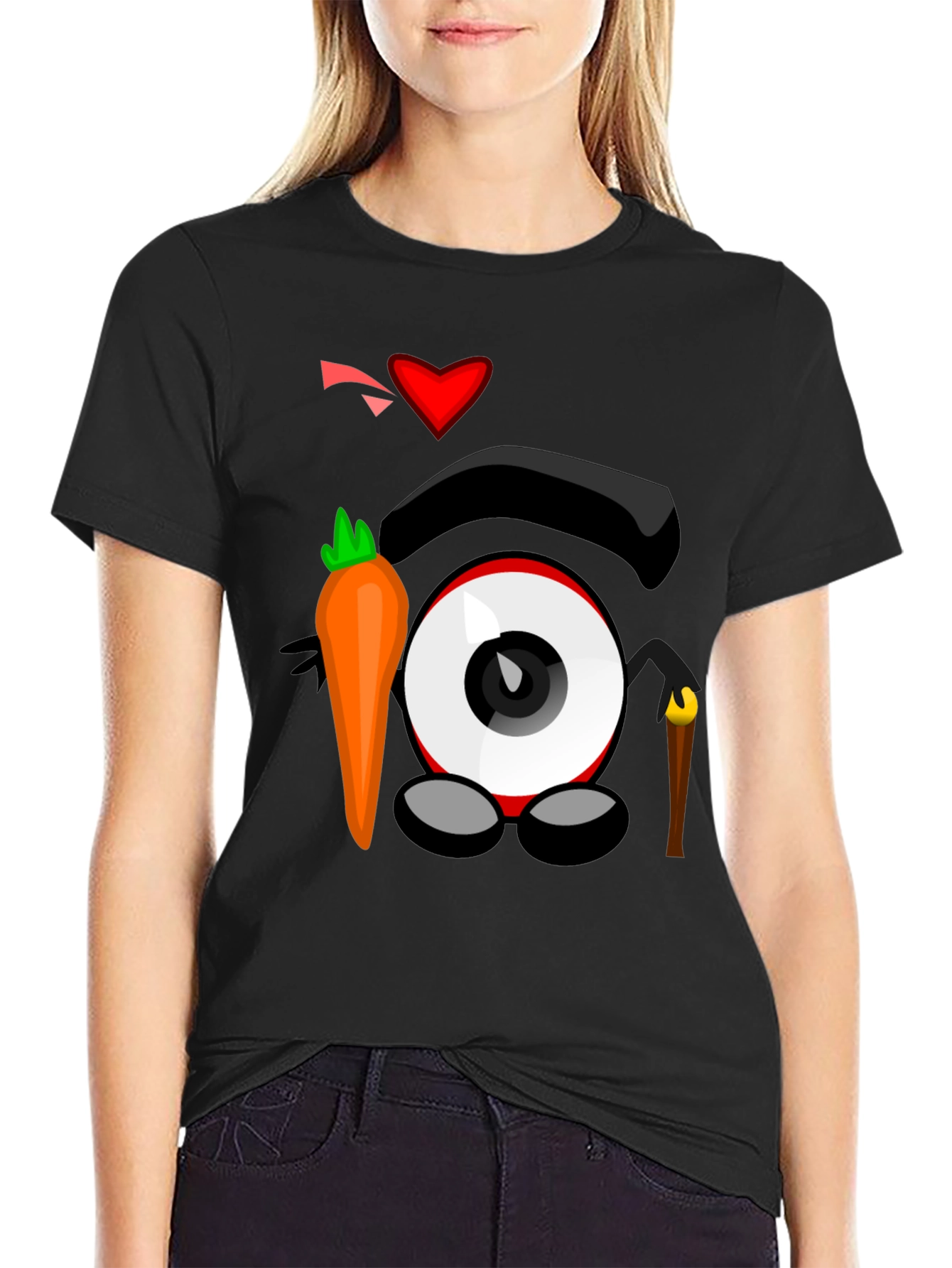 Black Eye Love Carrots Black Graphic Tee view 2