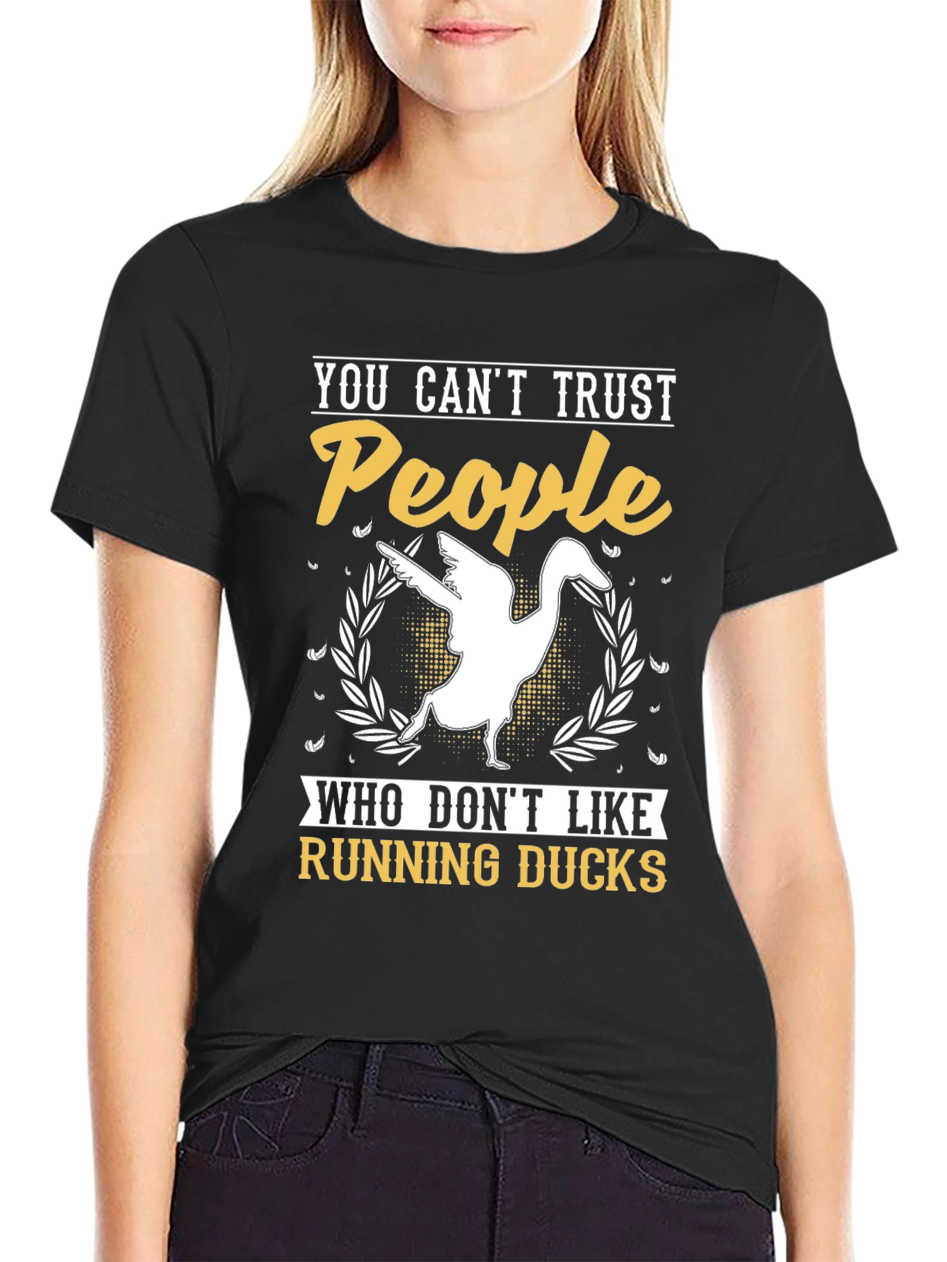Black Running Ducks Graphic T-Shirt view 2