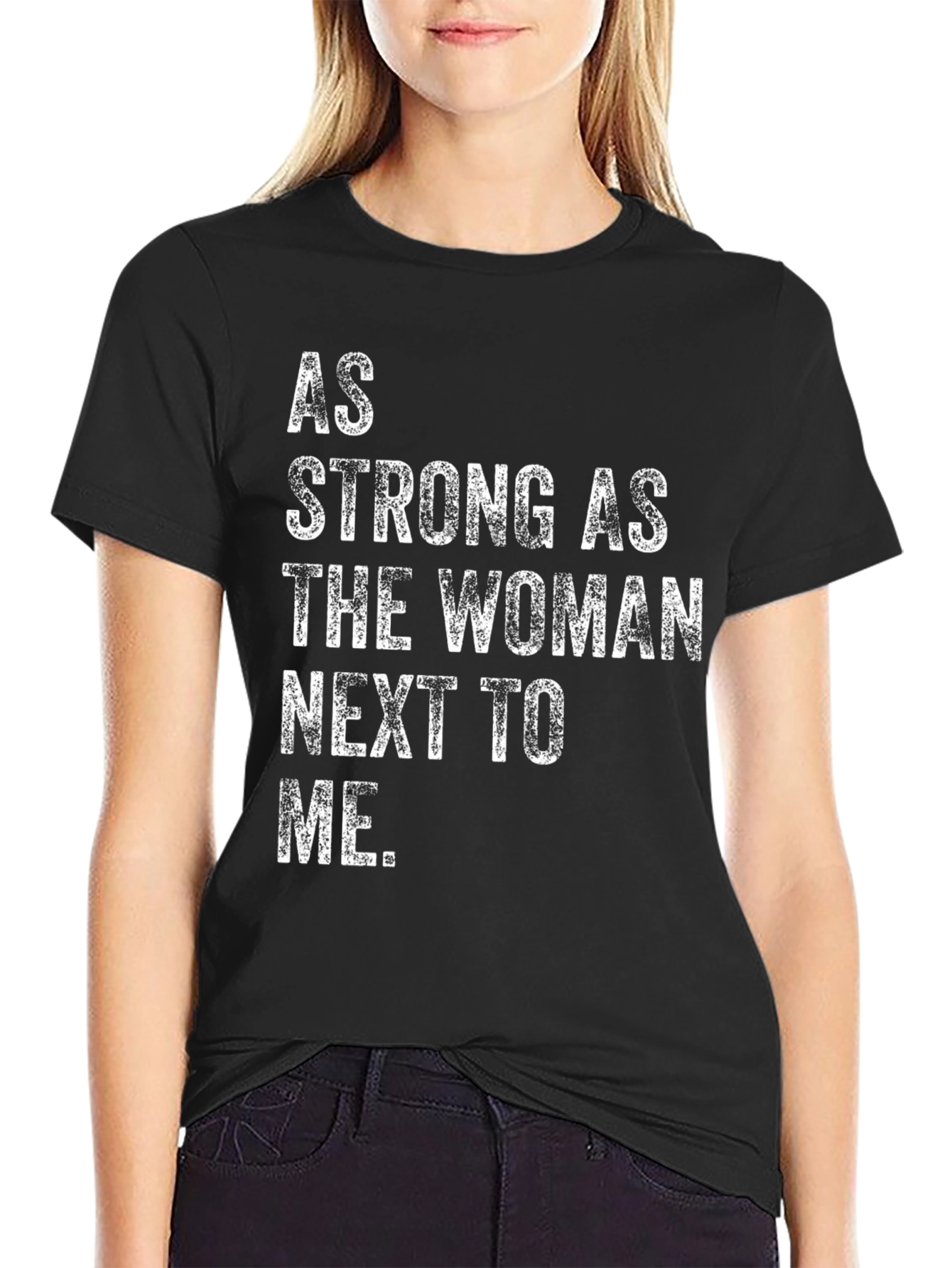 Black Strong Woman Graphic Tee - Empowering Message view 2