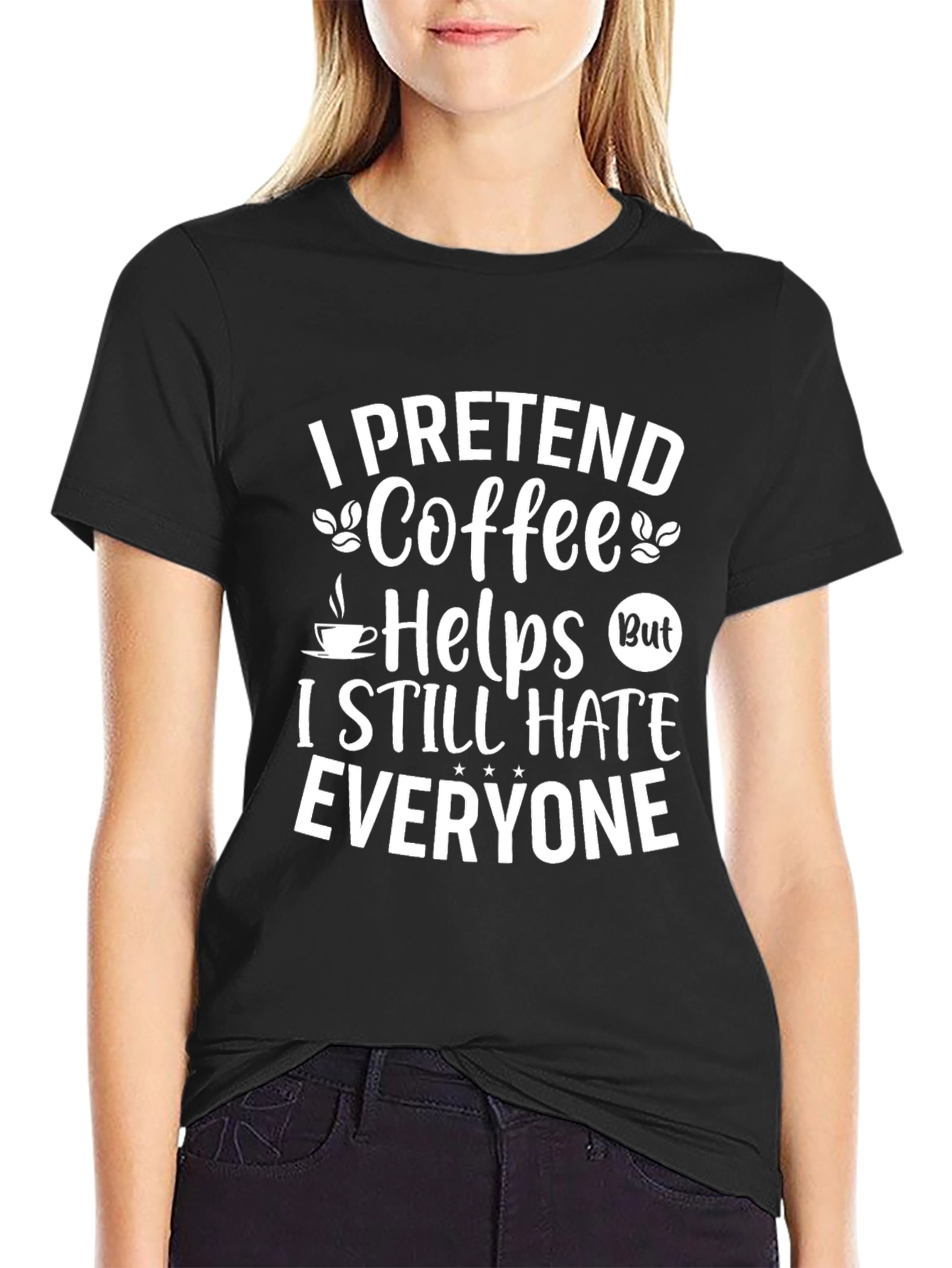 Black Coffee Hater T-Shirt - Funny Slogan Tee view 2