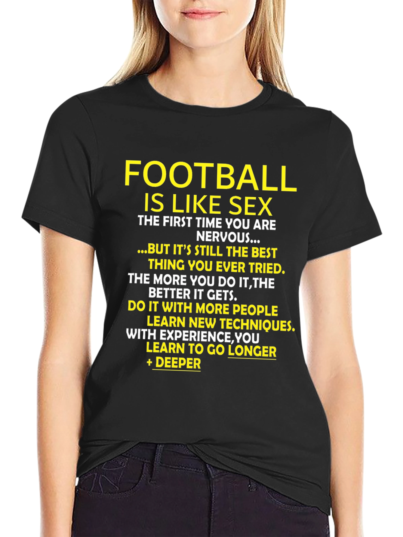 Black Football is Like Sex T-Shirt view 2