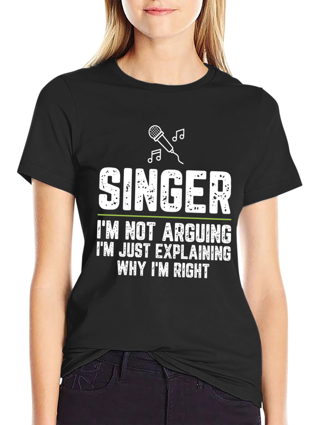 Black Singer Arguing Funny Graphic Tee view 2