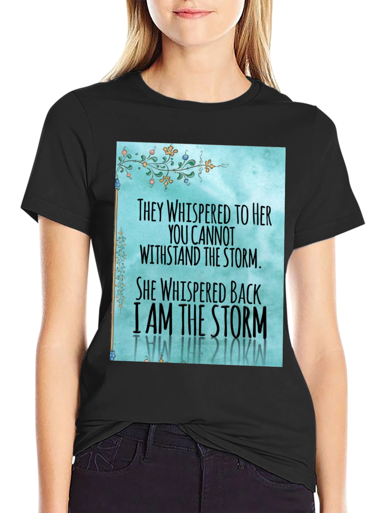 Black I Am the Storm Graphic T-Shirt view 2