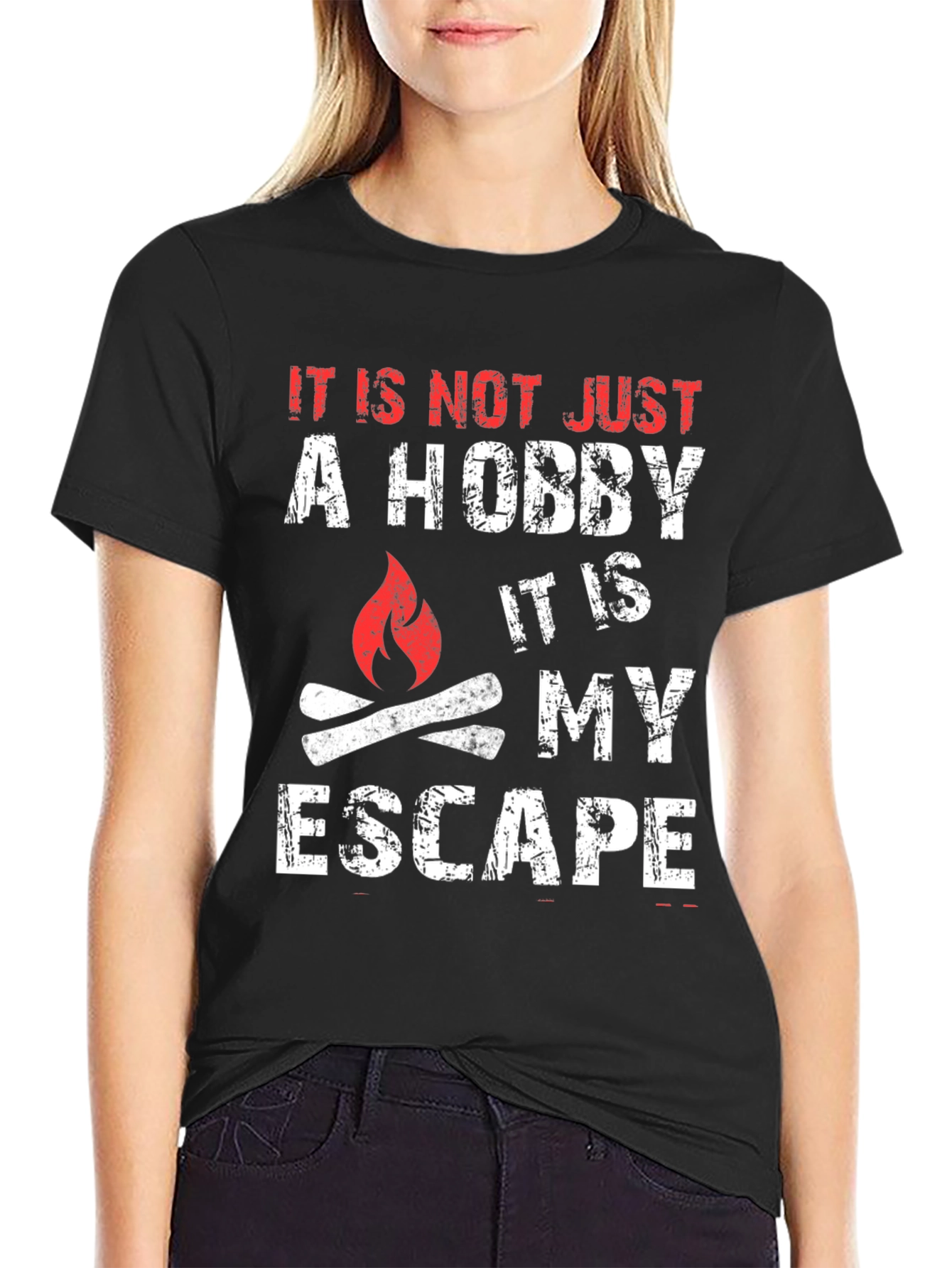 Black Hobby Escape Graphic T-Shirt view 2